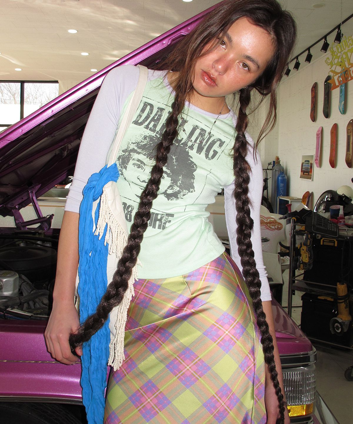 센토르(CENTAUR.KR) SILK COTTON WRINKLE SCARF_WATER