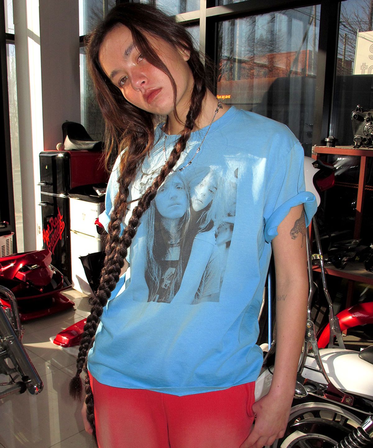 센토르(CENTAUR.KR) MY LOVE WASHED T-SHIRT_SKY BLUE