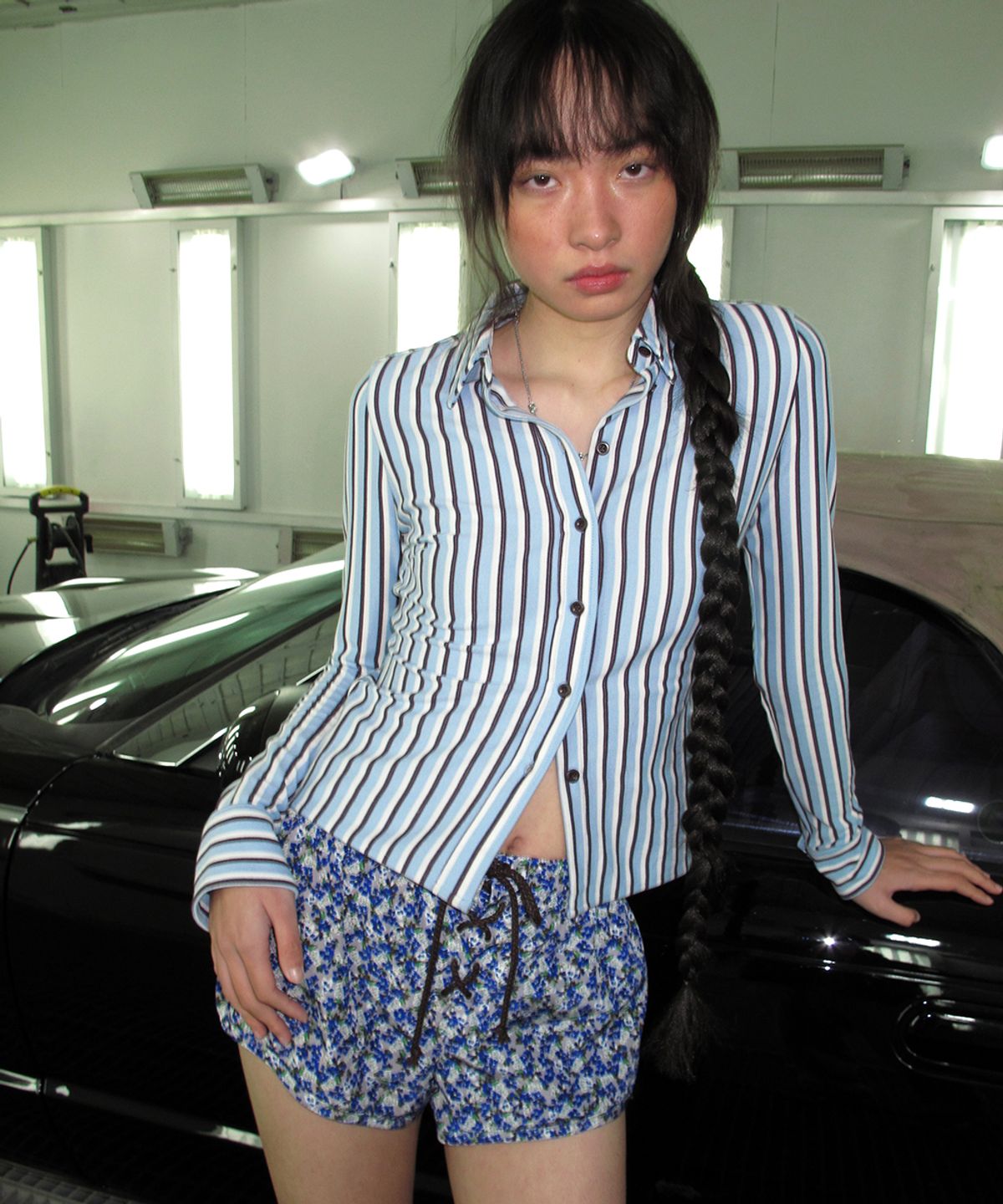 센토르(CENTAUR.KR) STRIPE SLIM PK SHIRTS_SKY BLUE