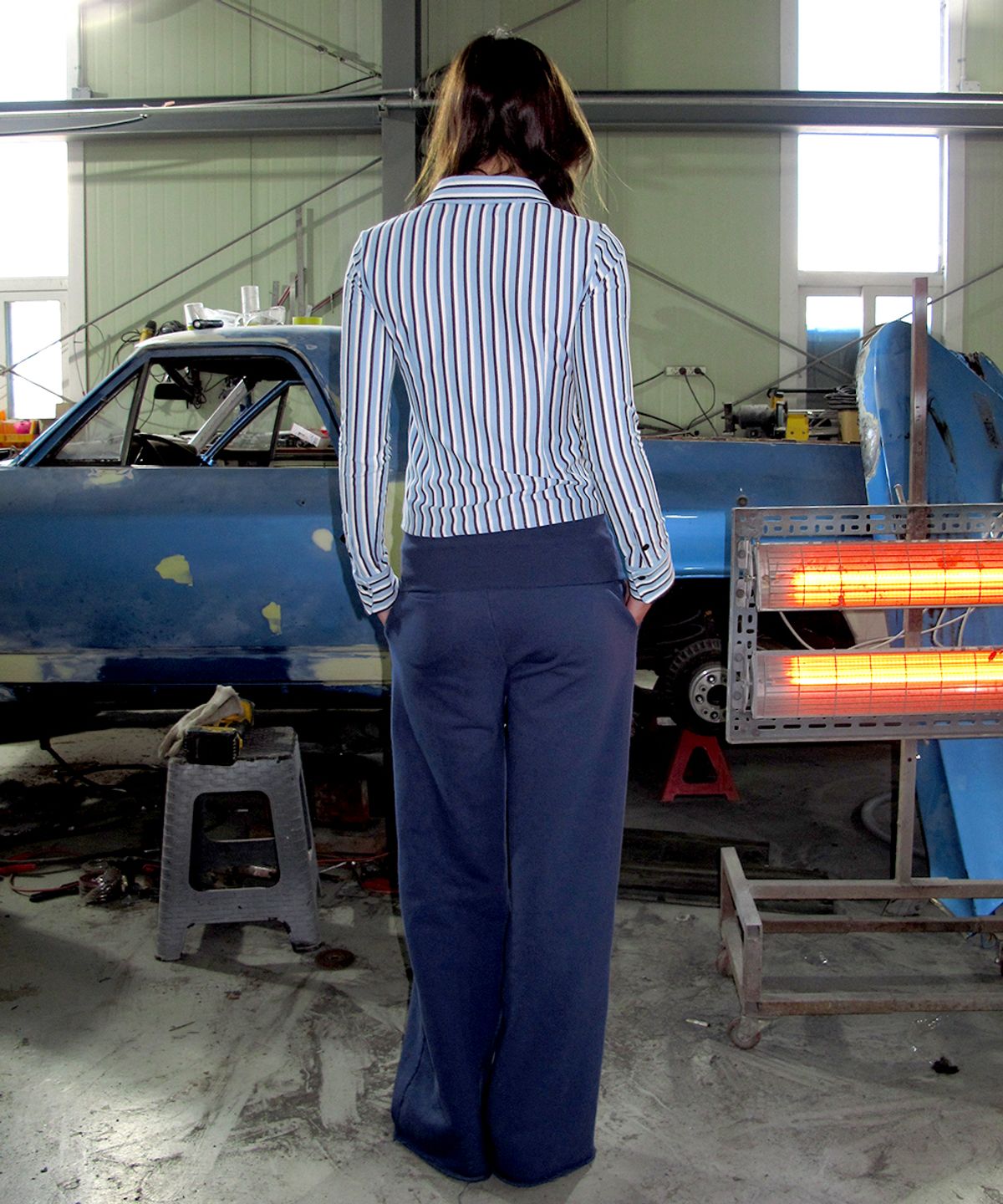 센토르(CENTAUR.KR) STRIPE SLIM PK SHIRTS_SKY BLUE