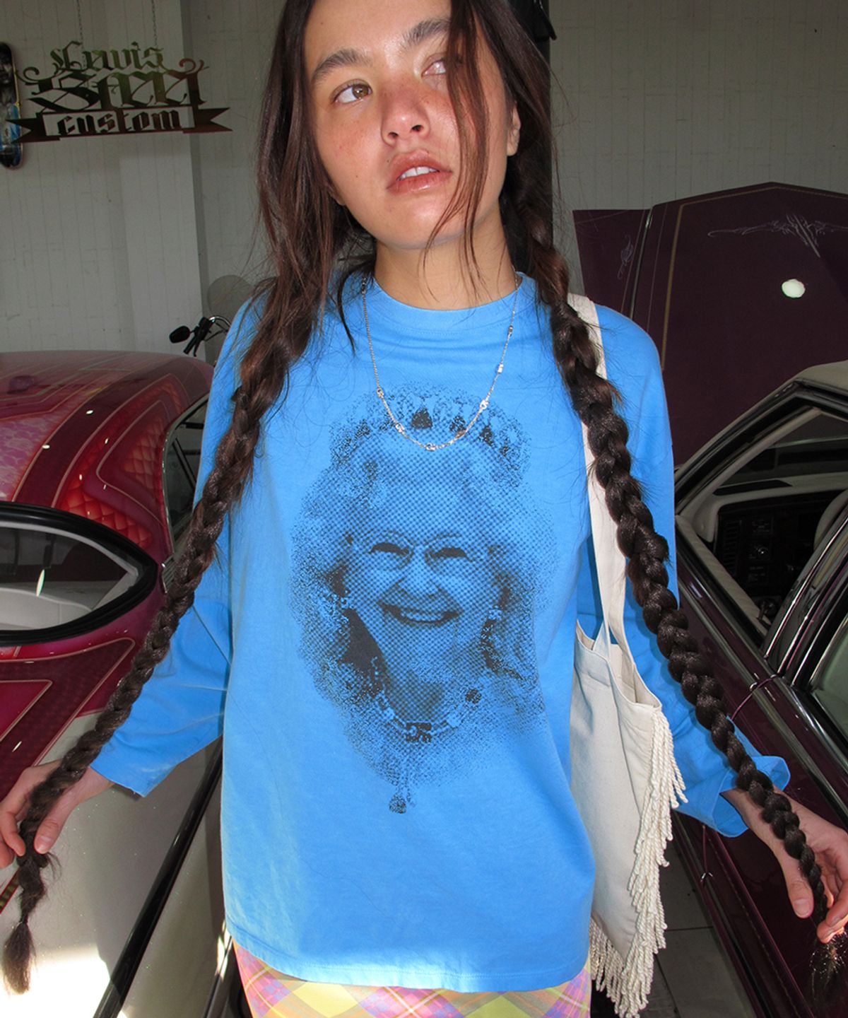 센토르(CENTAUR.KR) MY QUEEN PIGMENT LONG SLEEVE T-SHIRT_WATER