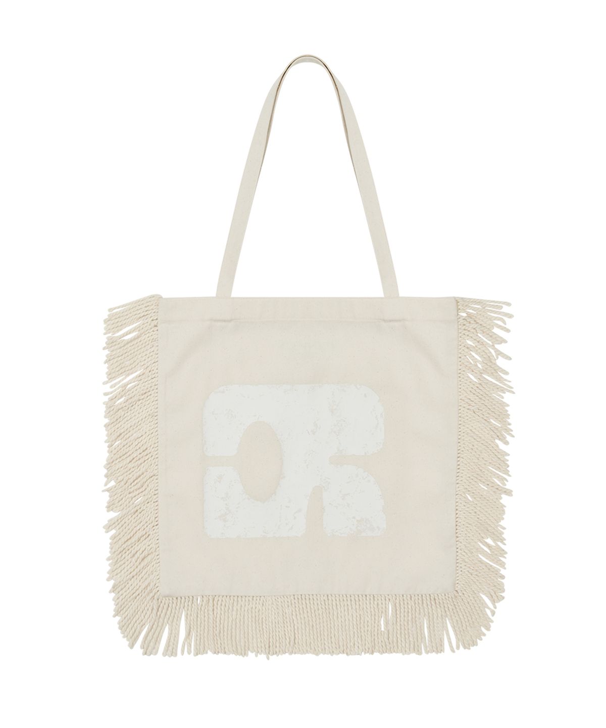 센토르(CENTAUR.KR) FRINGE EMBLEM COTTON ECO BAG_IVORY