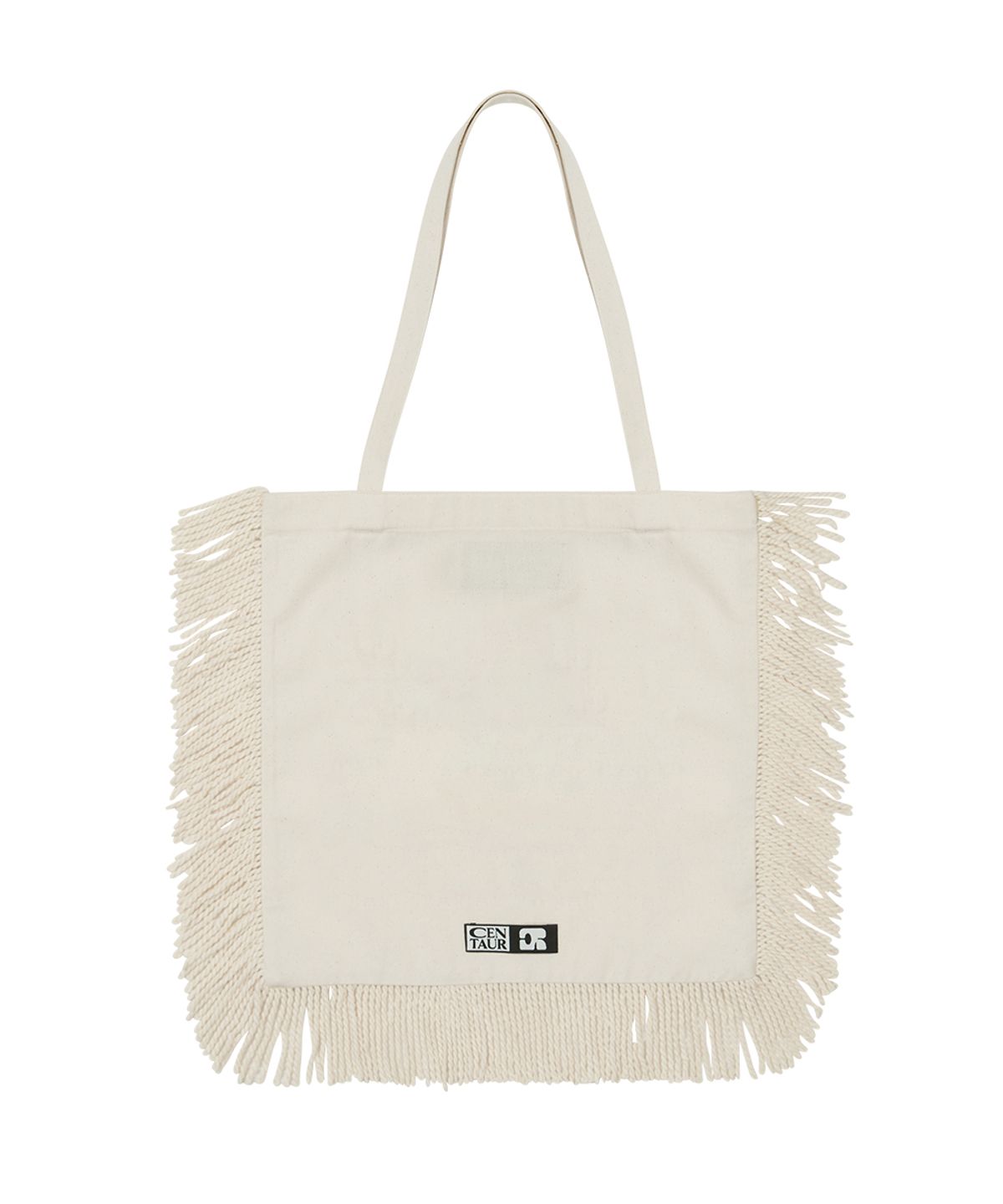 센토르(CENTAUR.KR) FRINGE EMBLEM COTTON ECO BAG_IVORY