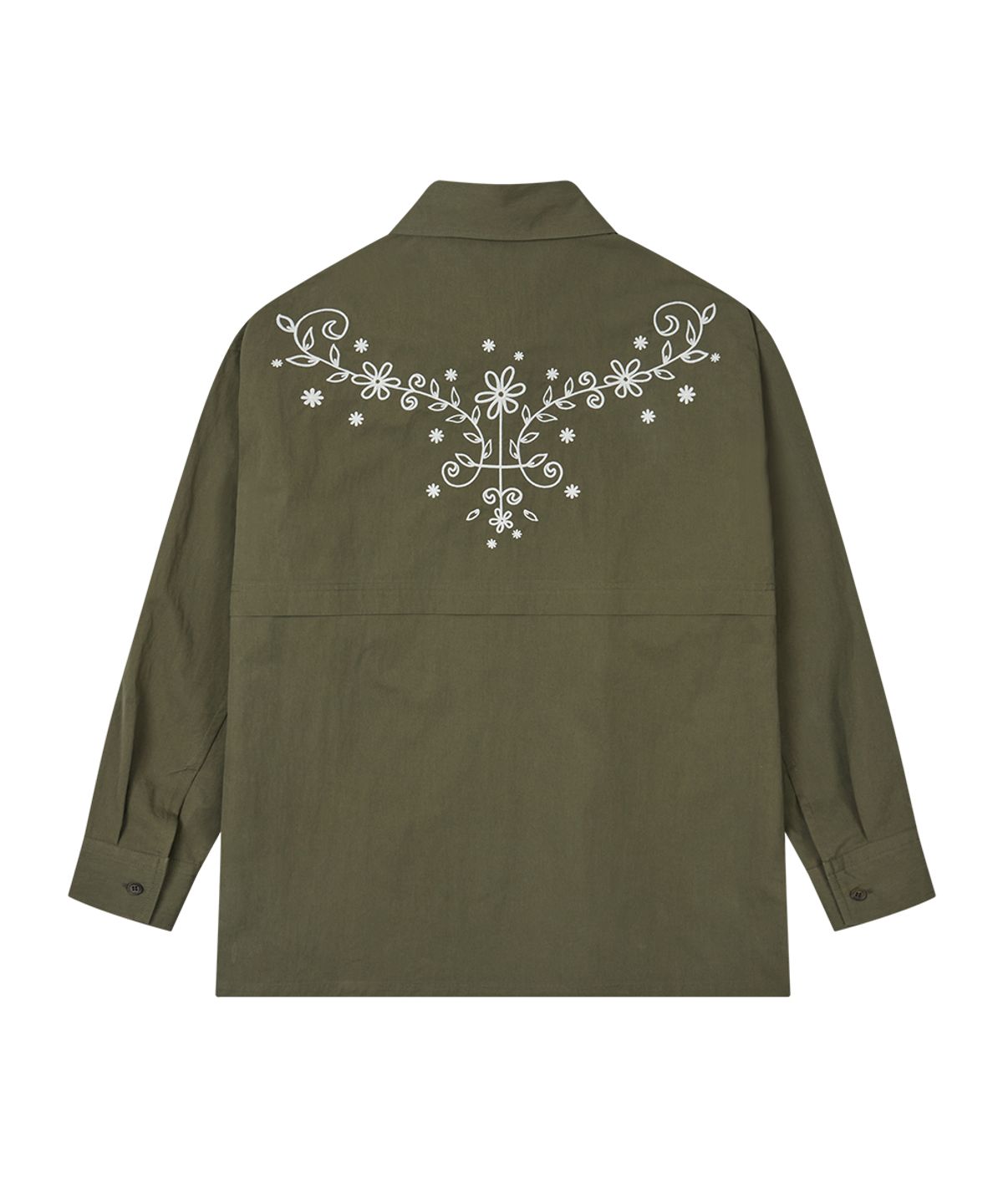 센토르(CENTAUR.KR) FLOWER NEEDLEWORK SHIRTS JACKET_KHAKI
