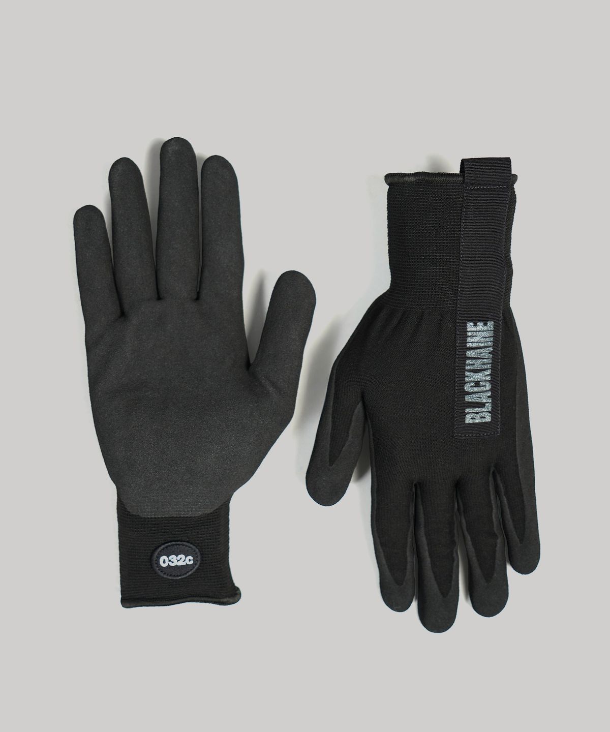 032씨(032C) (U) 블랙헤인 워크숍 티셔츠 그립 글러브 블랙 BLACKHAINE WORKSHOP GRIP GLOVES BLACK