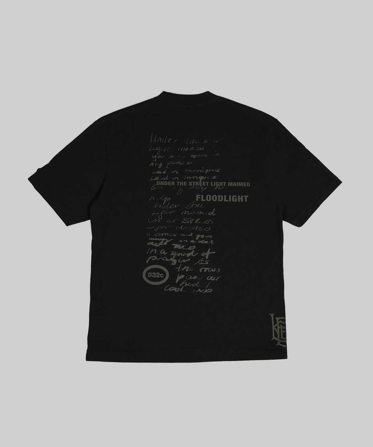 032씨(032C) (U) 블랙헤인 워크숍 티셔츠 블랙 BLACKHAINE WORKSHOP T-SHIRT BLACK