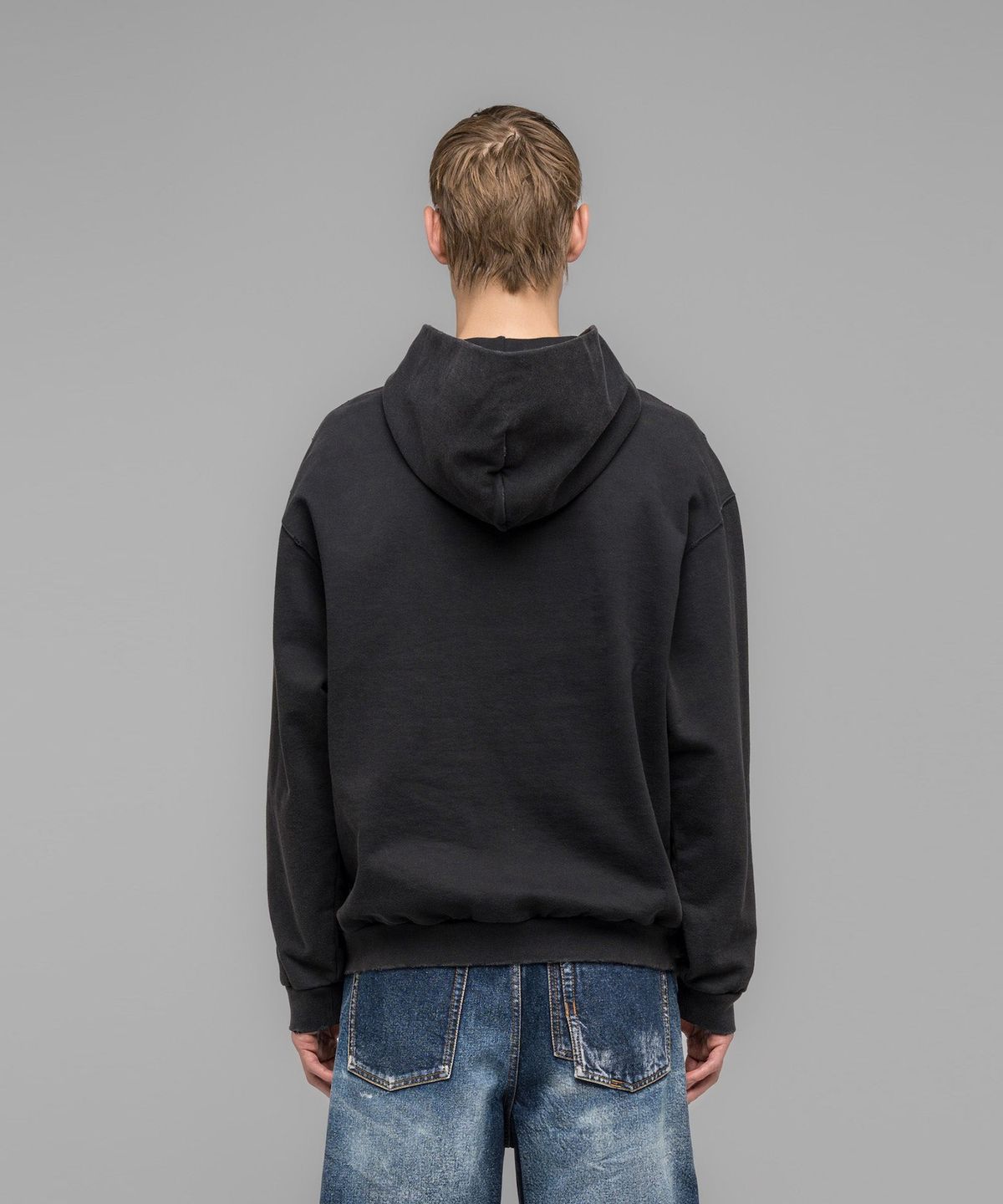 032씨(032C) (U) 프로틴 후디 페이디드 블랙 PROTEIN HOODIE FADED BLACK