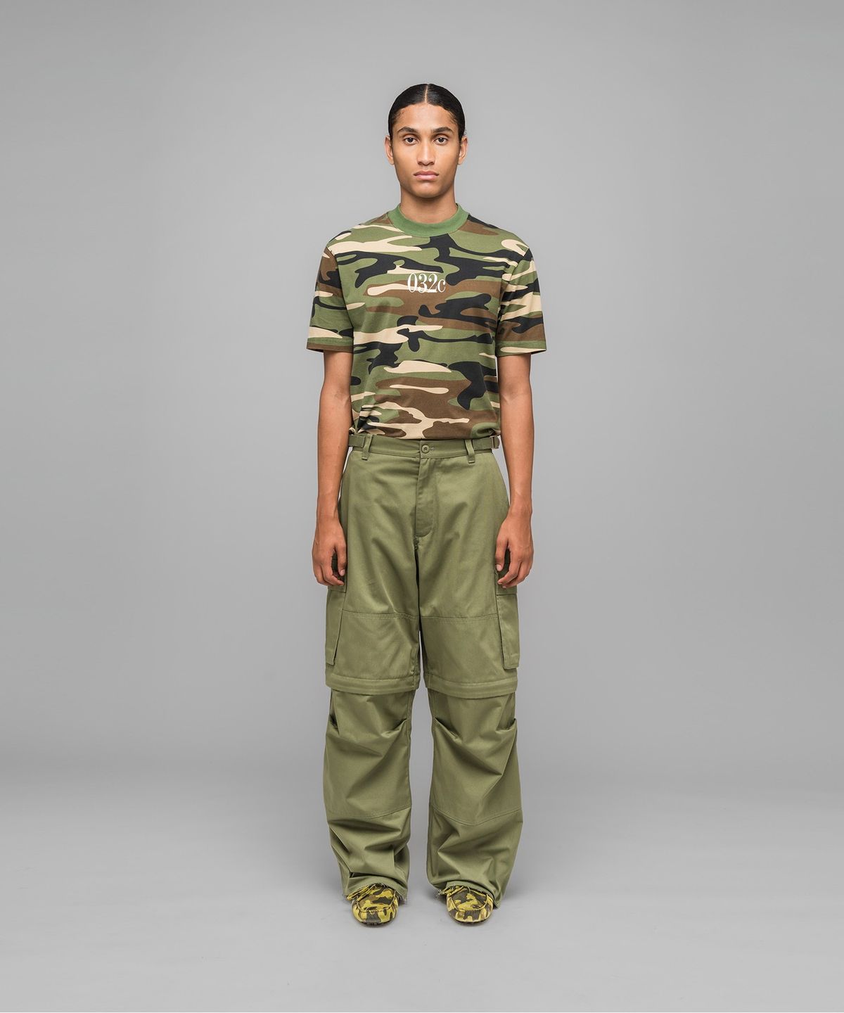 032씨(032C) (U) 마스크 초이스 카고 팬츠 페이디드 그린 FADED GREEN MASKED CHOICE CARGO PANTS FADED GREEN