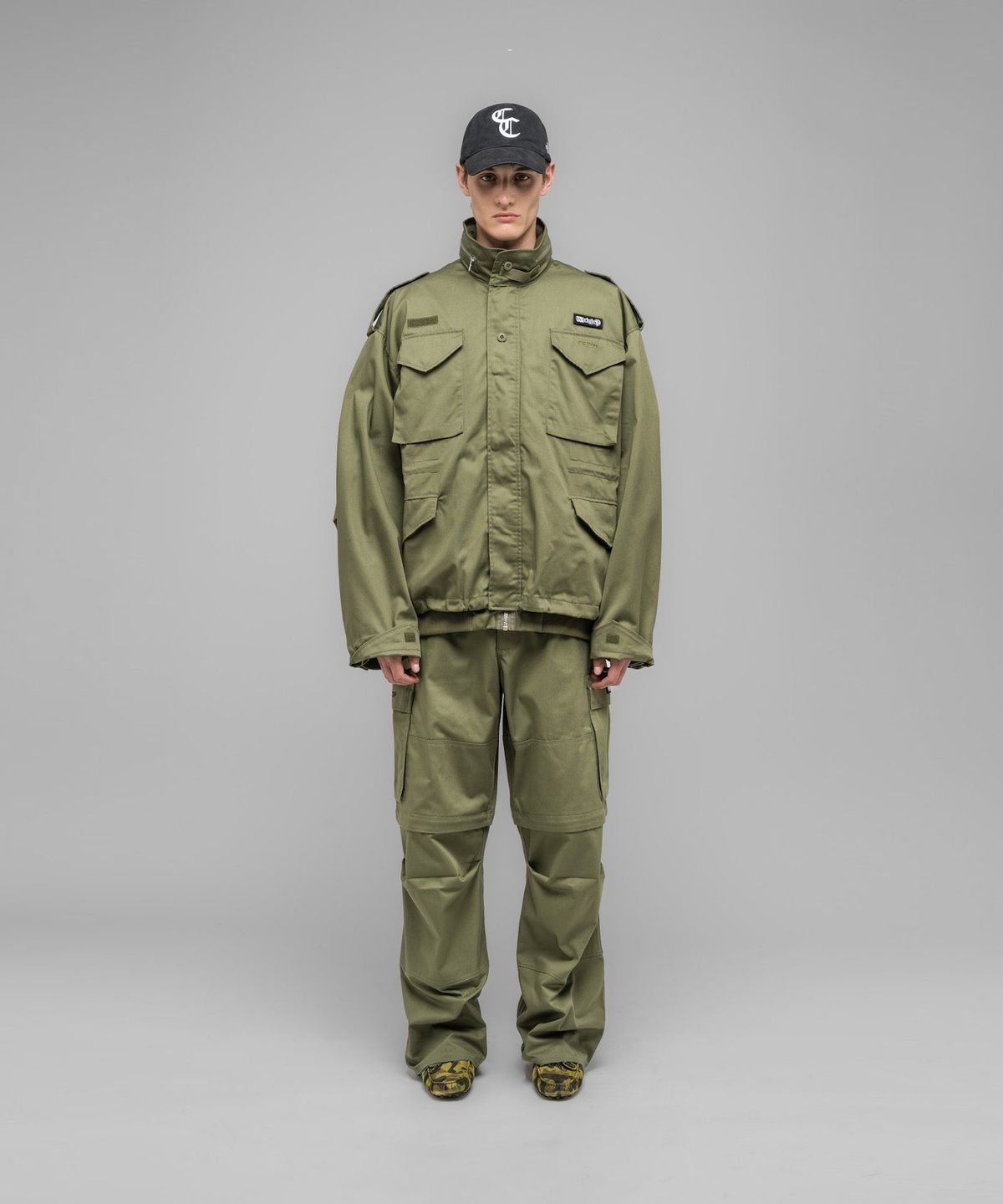 032씨(032C) (U) 마스크 초이스 봄버 자켓 페이디드 그린 MASKED CHOICE BOMBER JACKET FADED GREEN