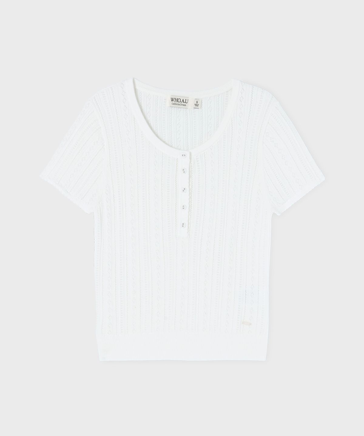 후아유(WHO.A.U) Skashi Eyelet Pullover / WHKAG2435F