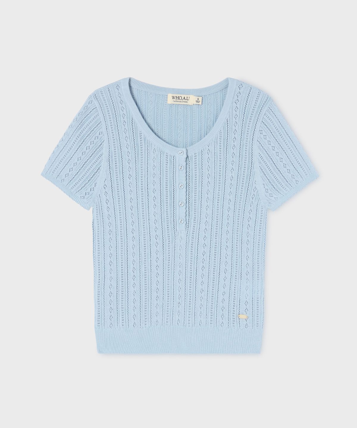 후아유(WHO.A.U) Skashi Eyelet Pullover / WHKAG2435F
