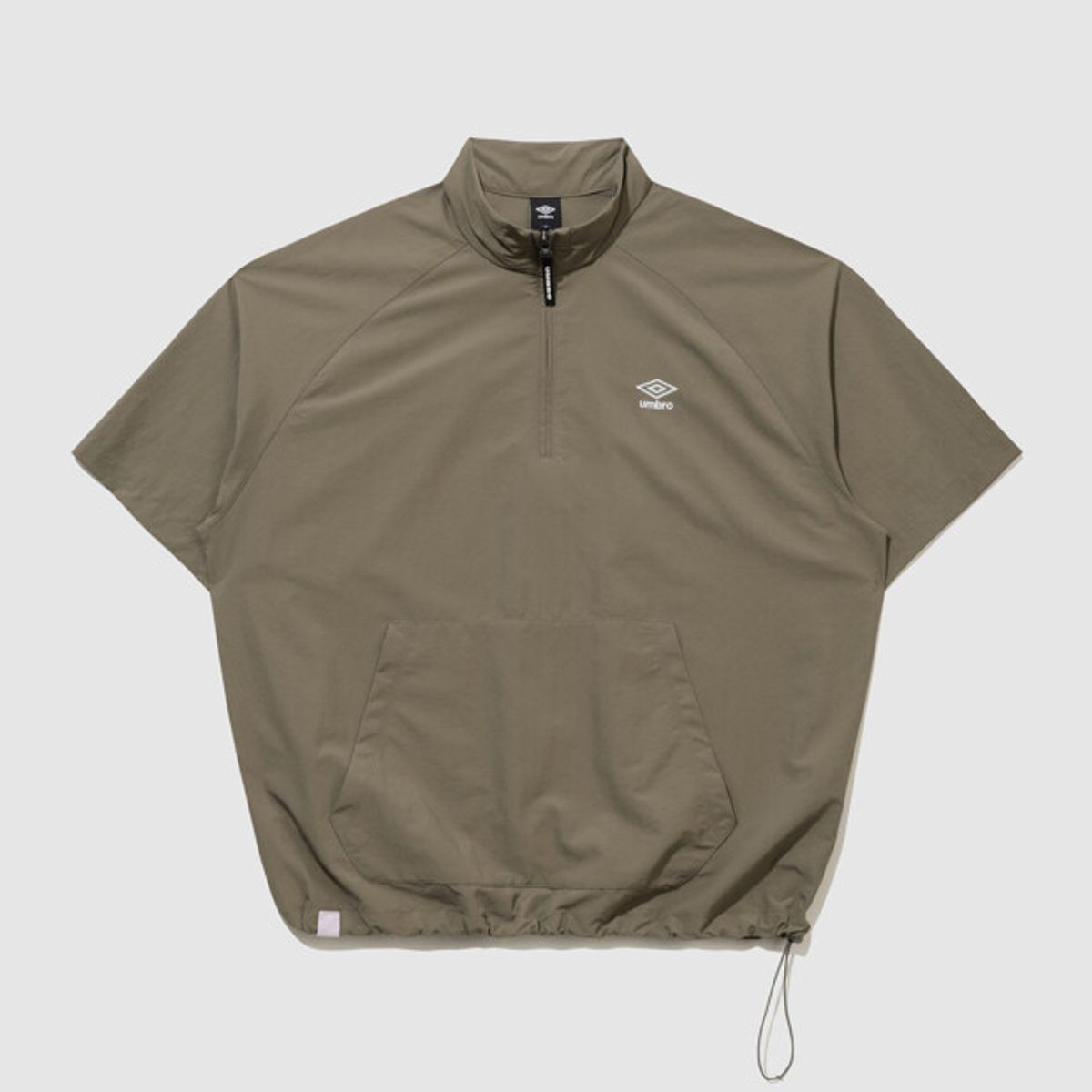 엄브로(UMBRO) 클래식 반팔 스탠넥 아노락 브라운 UR124CWT31