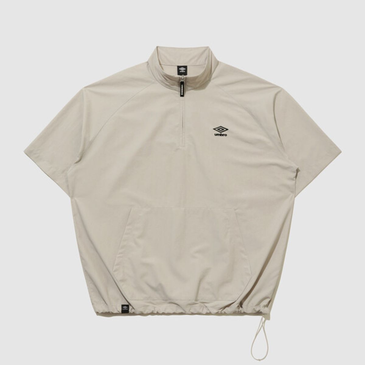 엄브로(UMBRO) 클래식 반팔 스탠넥 아노락 베이지 UR124CWT31