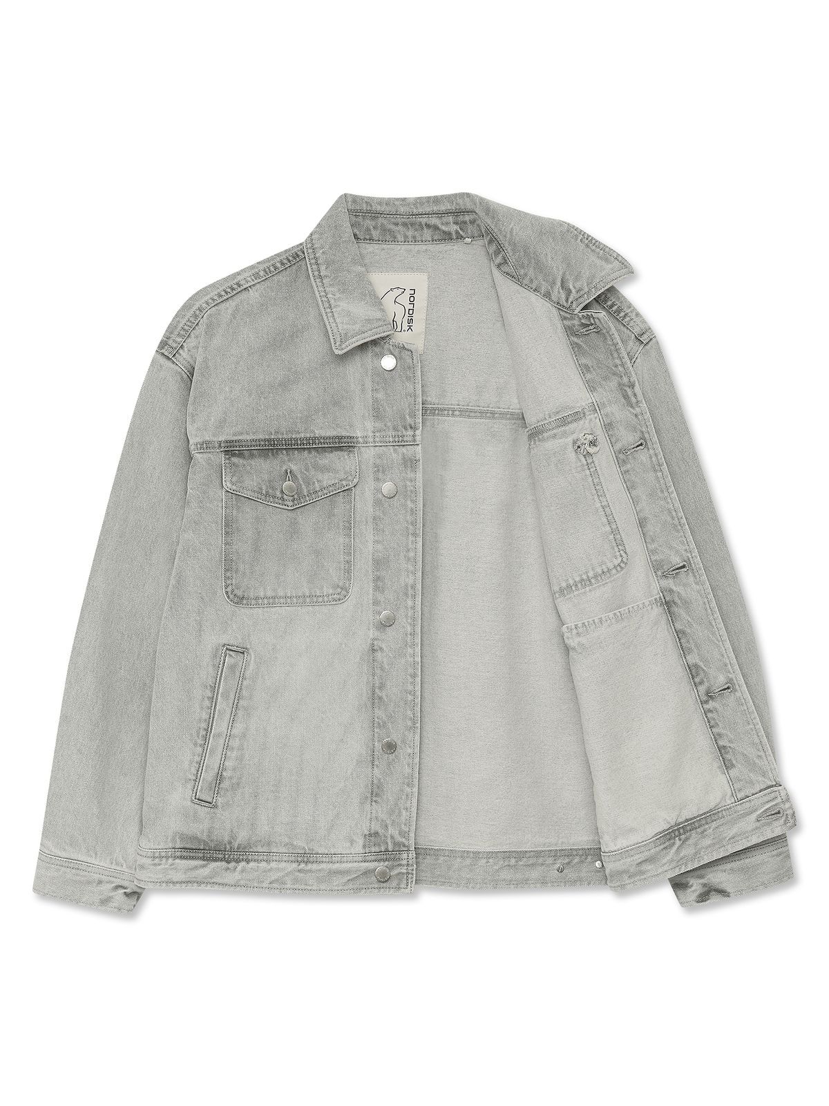 노르디스크(NORDISK) 데님 자켓 - M_SHIMMER GREY