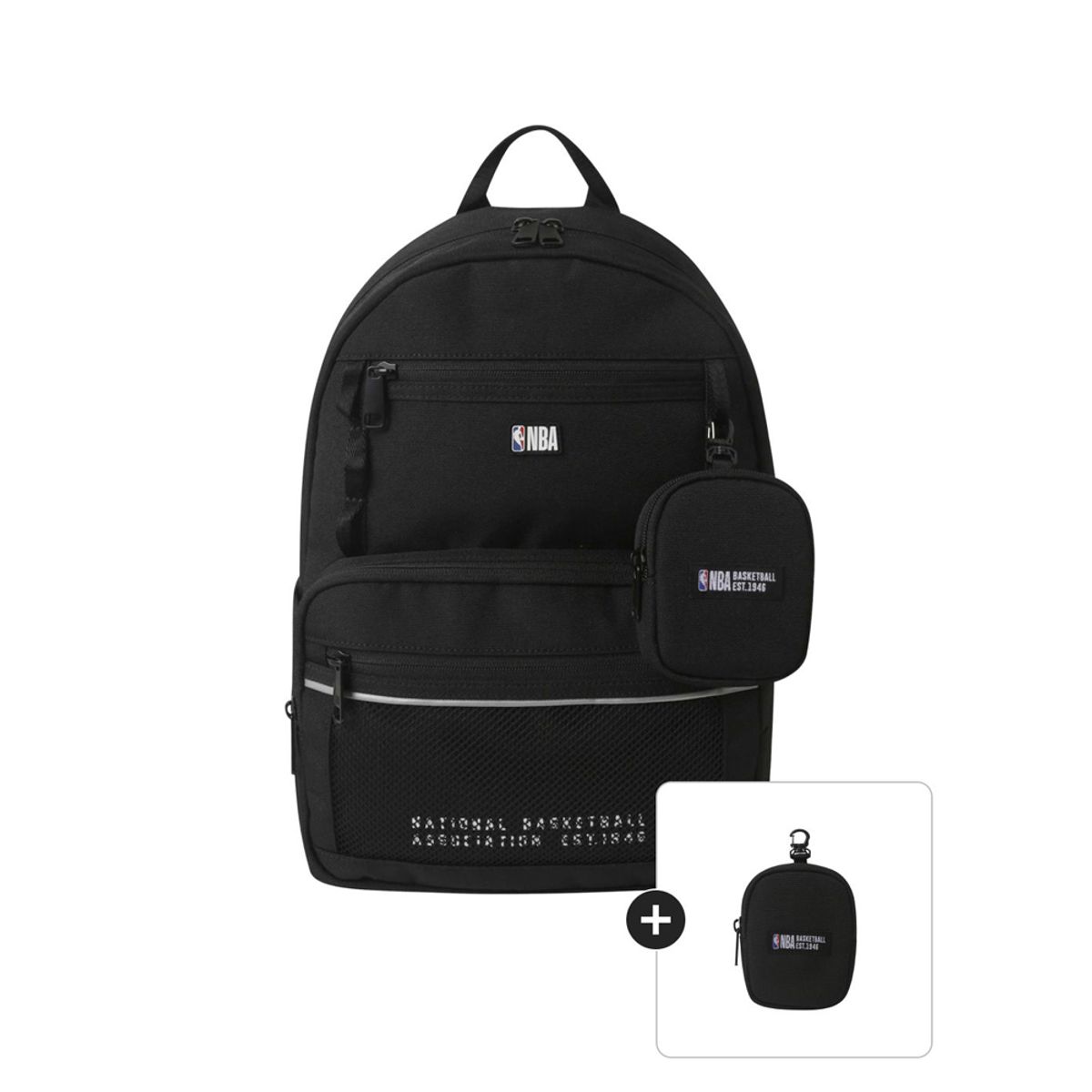 엔비에이 키즈(NBA KIDS) 경량 데일리핏 책가방(K261AB030P) 블랙