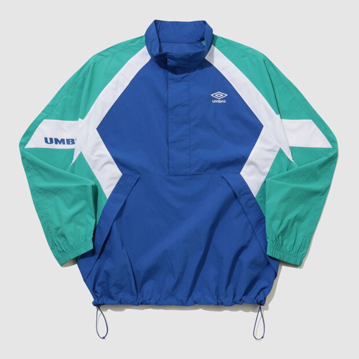 엄브로(UMBRO) 팝러쉬 컬러블럭 스탠넥 아노락 블루 UR123CWT34