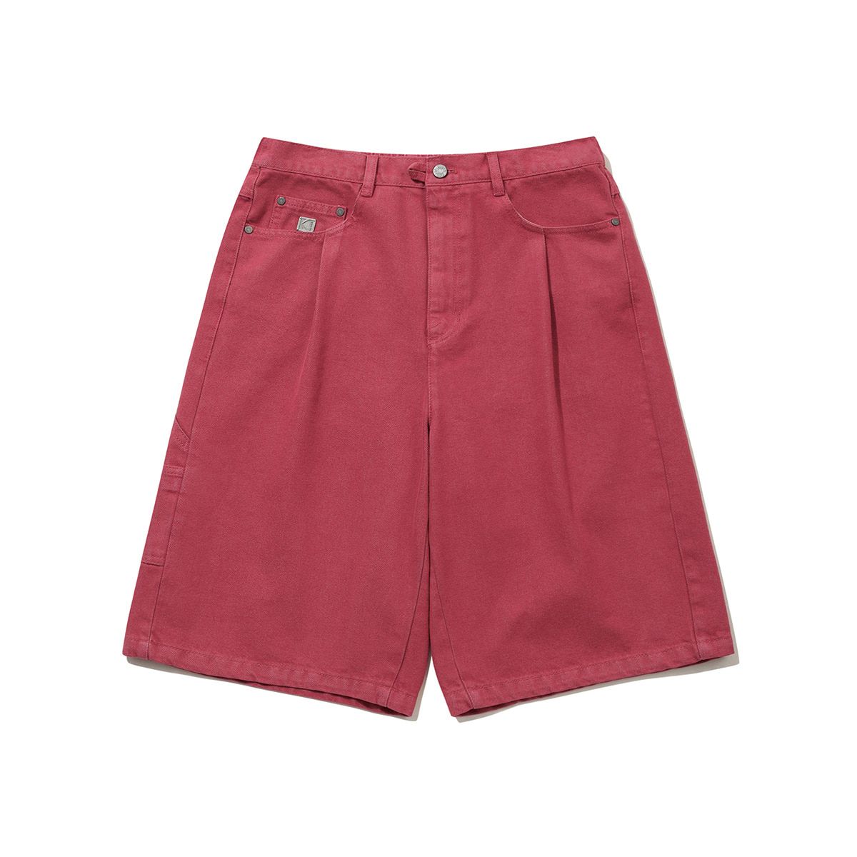 코닥(KODAK) RGB 데님 6부 반바지 RED