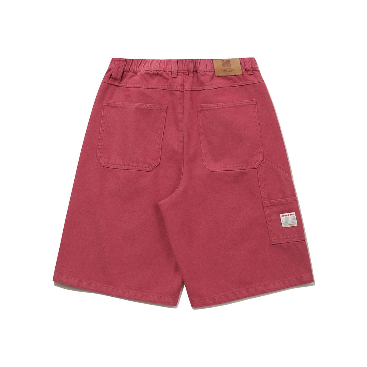 코닥(KODAK) RGB 데님 6부 반바지 RED