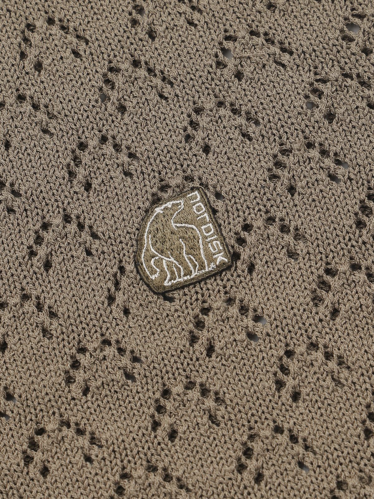 노르디스크(NORDISK) 크로쉐 긴팔 가디건 스웨터 - W_Beige BROWN