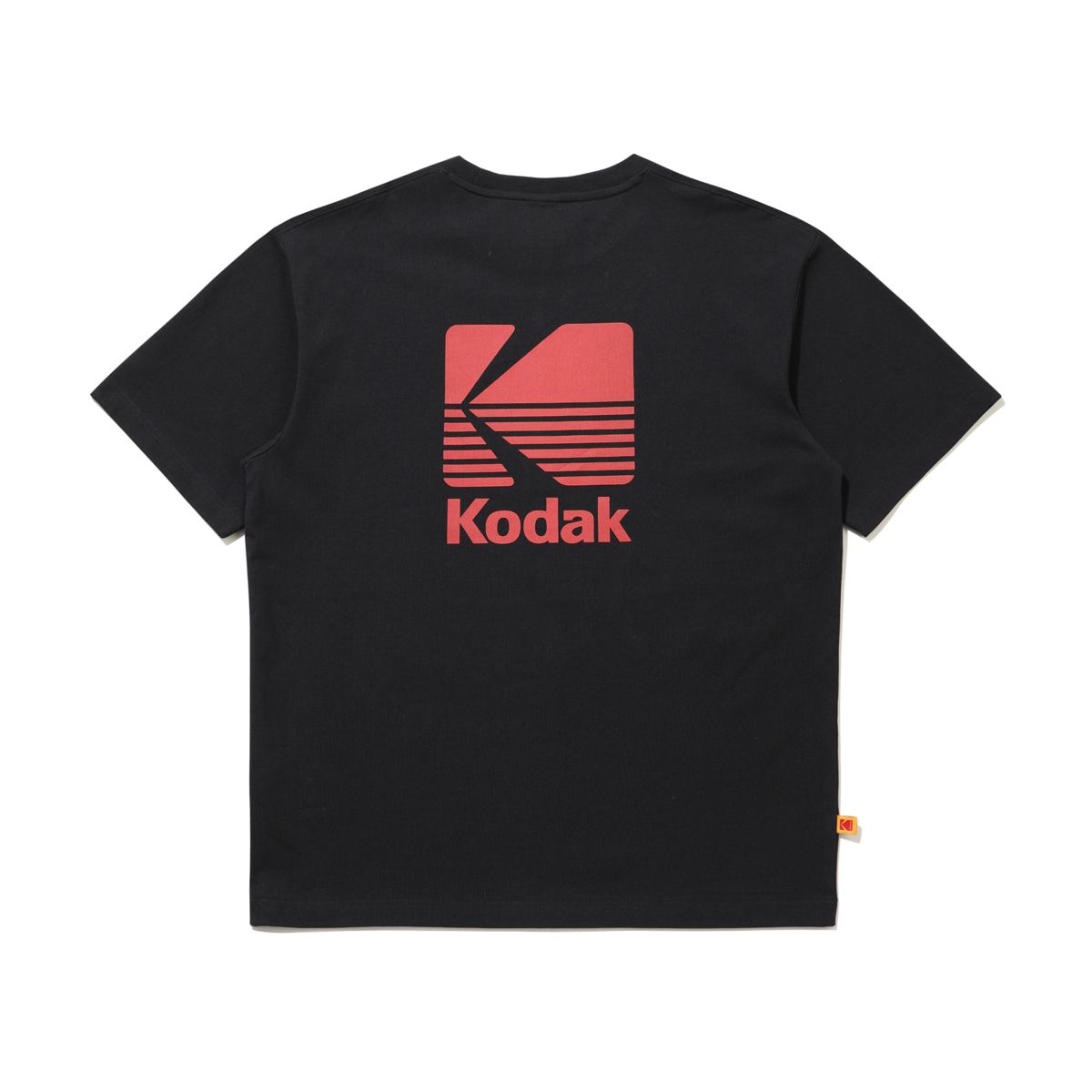 코닥(KODAK) 빅로고 코튼 반팔 티셔츠 BLACK