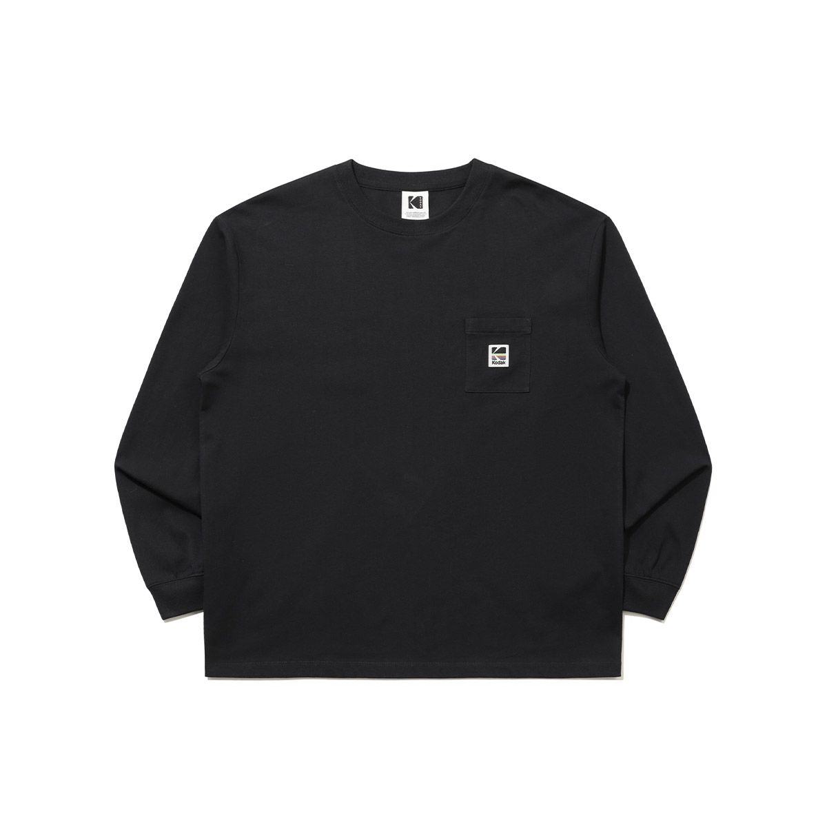 코닥(KODAK) 에센셜 포켓 긴팔티셔츠 BLACK