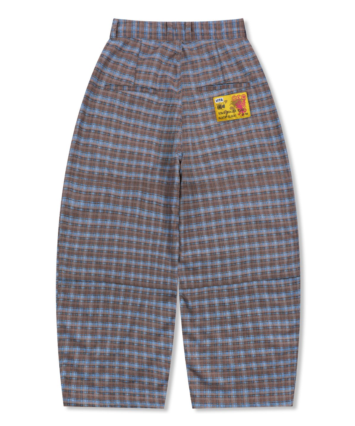 글랙(GLACK) GP181 로프타이 체크 라운지 팬츠 (BLUE)