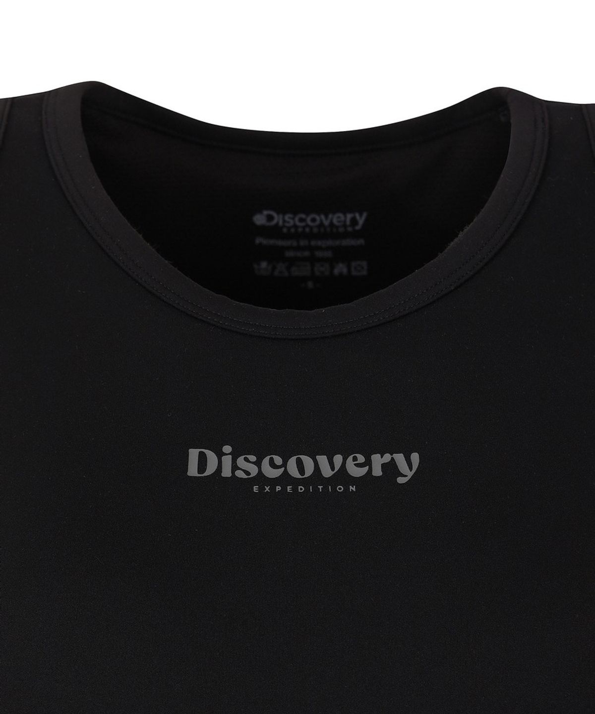 디스커버리 익스페디션(DISCOVERY EXPEDITION) 여성 프레시벤트 라운드넥 브라탑 (BLACK)