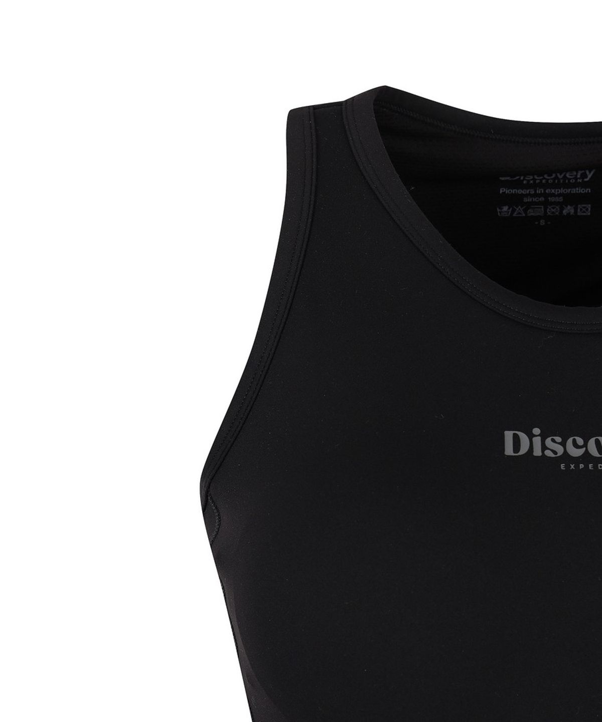 디스커버리 익스페디션(DISCOVERY EXPEDITION) 여성 프레시벤트 라운드넥 브라탑 (BLACK)