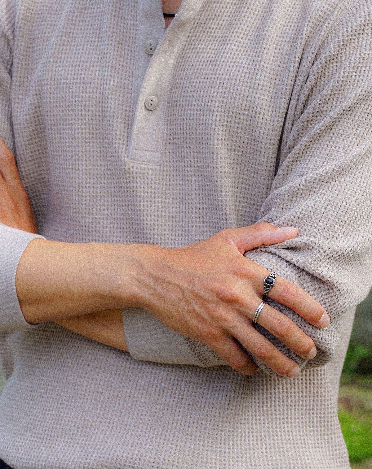 소스트(SOST) 빈티지 브라운 원석 링 (2color)