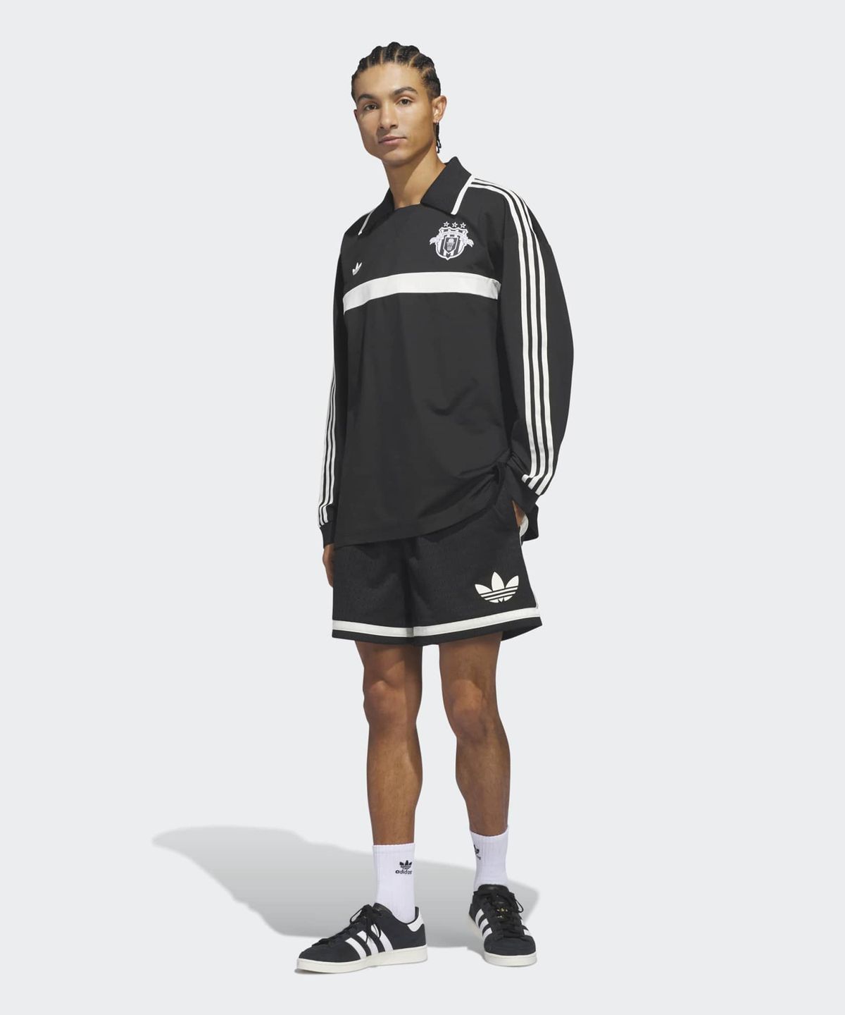 아디다스(ADIDAS) 럭비 폴로 셔츠 - 블랙 / JZ6967