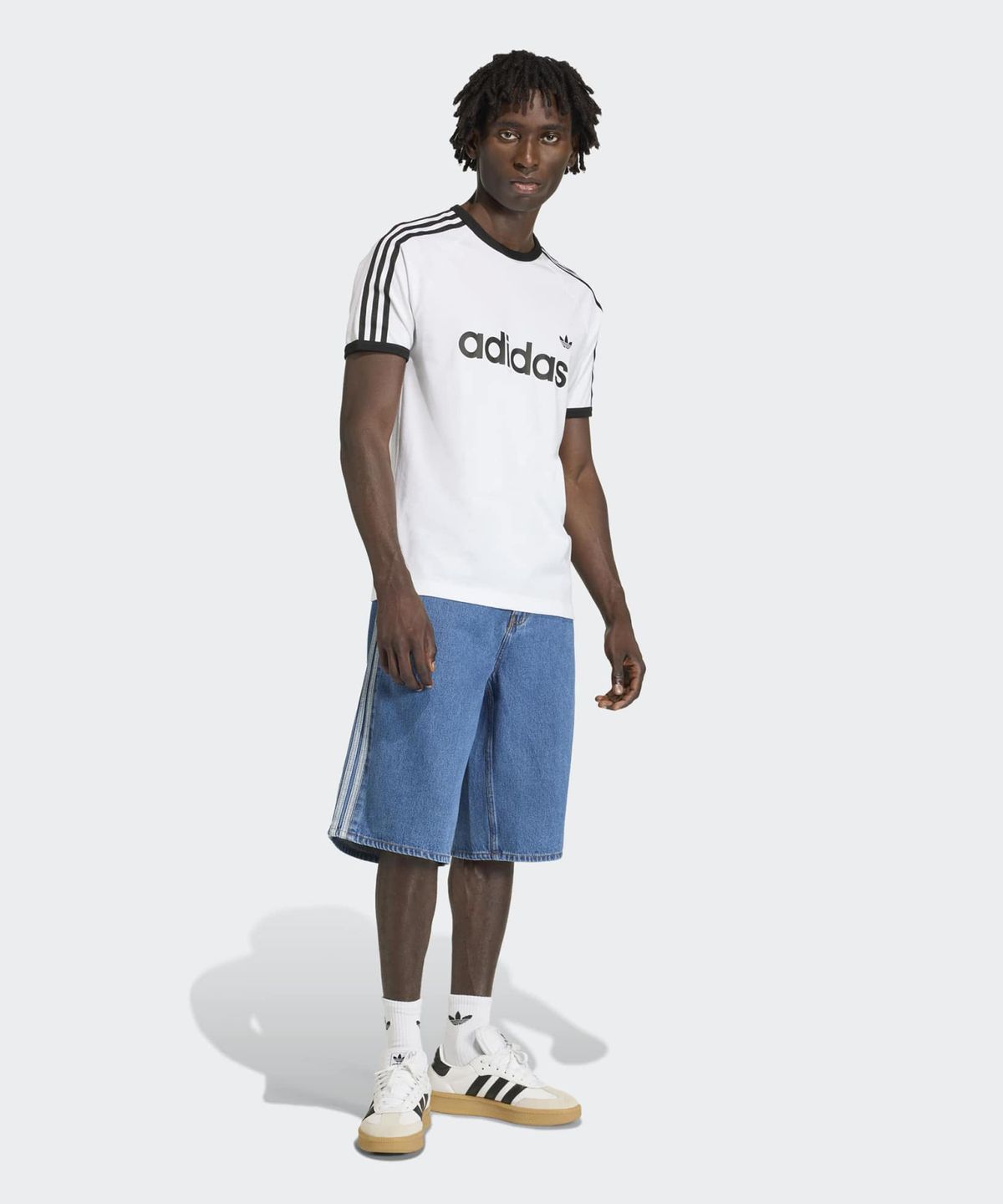 아디다스(ADIDAS) 파이어버드 데님 숏 팬츠 - 블루 / KD1500