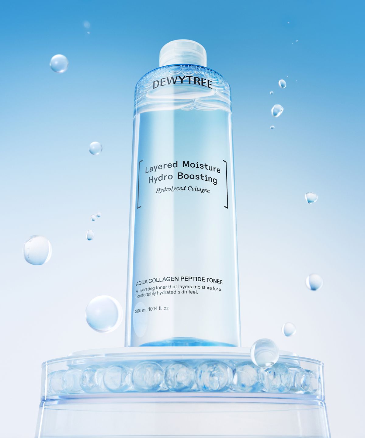 듀이트리(DEWYTREE) 아쿠아 콜라겐 펩타이드 토너 300ml 2개 (토너 9ml 증정)