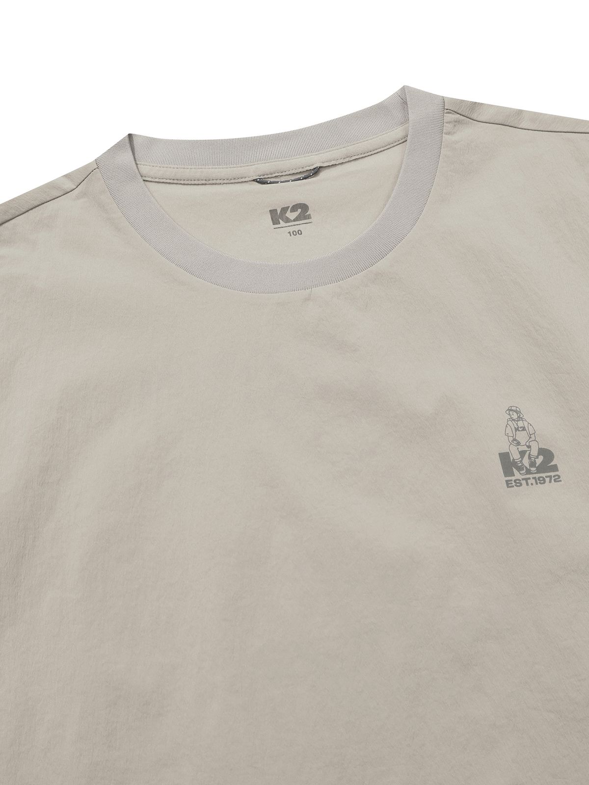 케이투(K2) OLA 우븐 셋업 반팔 라운드_Grayish BEIGE