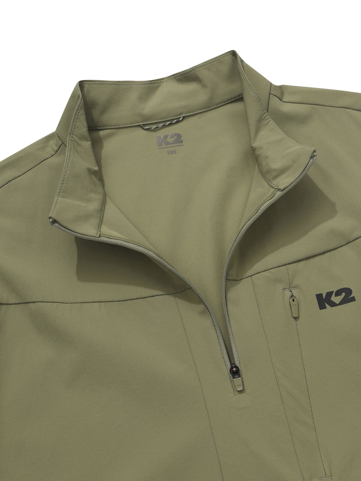 케이투(K2) KTR 락(ROCK) 우븐 긴팔 집업 티셔츠_Light Khaki