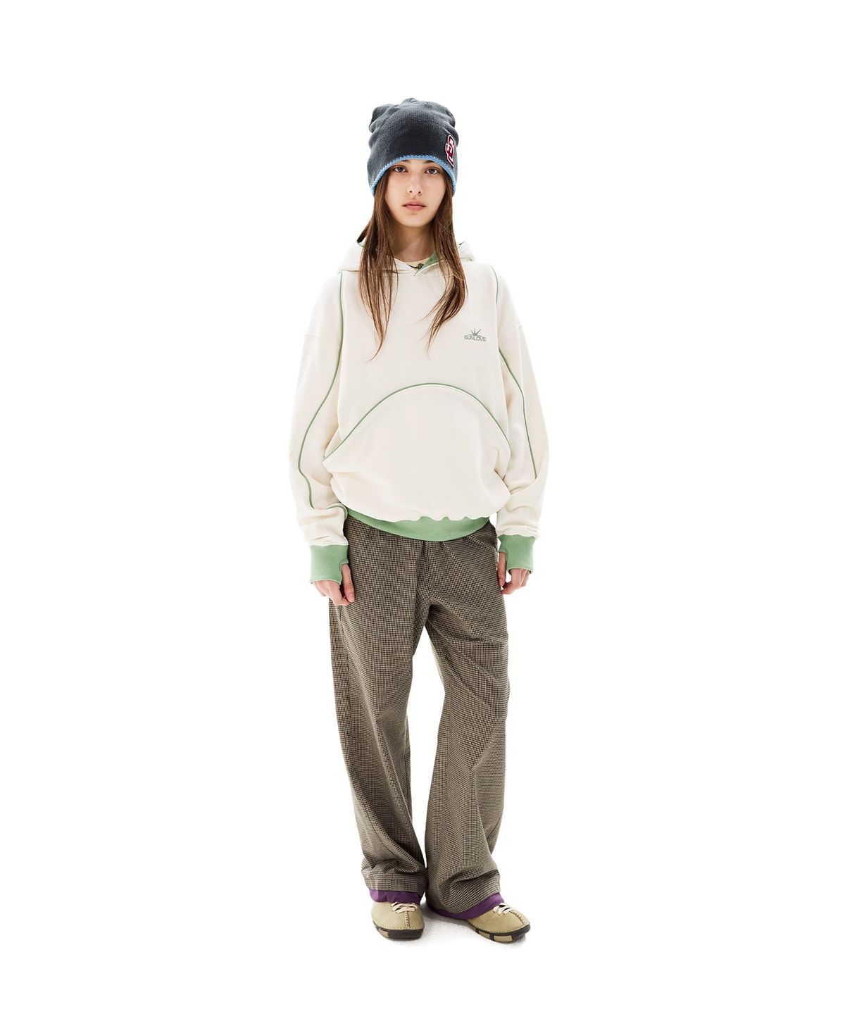 썬러브투어(SUNLOVETOUR) Crescent Hoodie Ivory