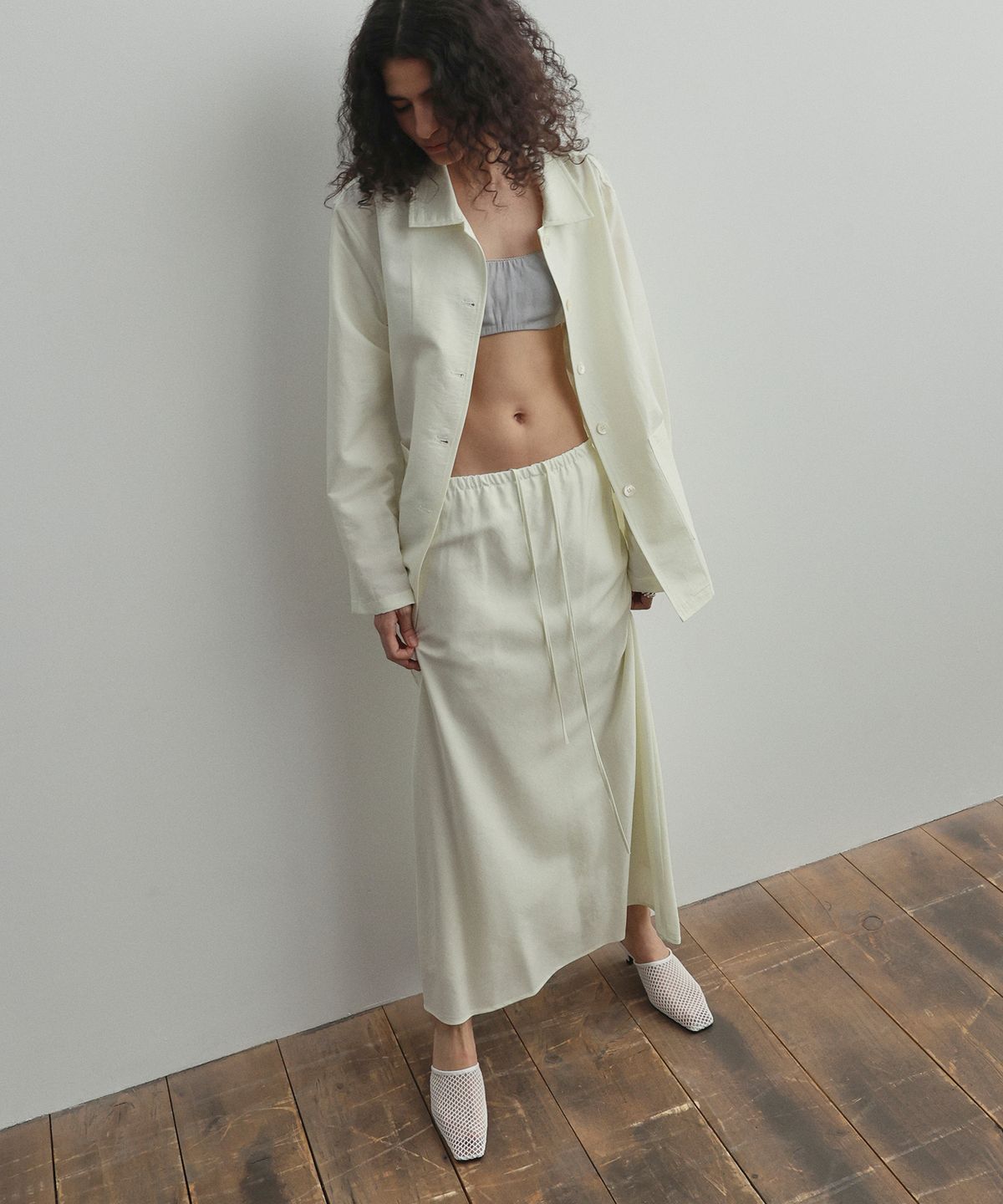 에퓨레(EPURE) MOI Square Net Mules (2color)