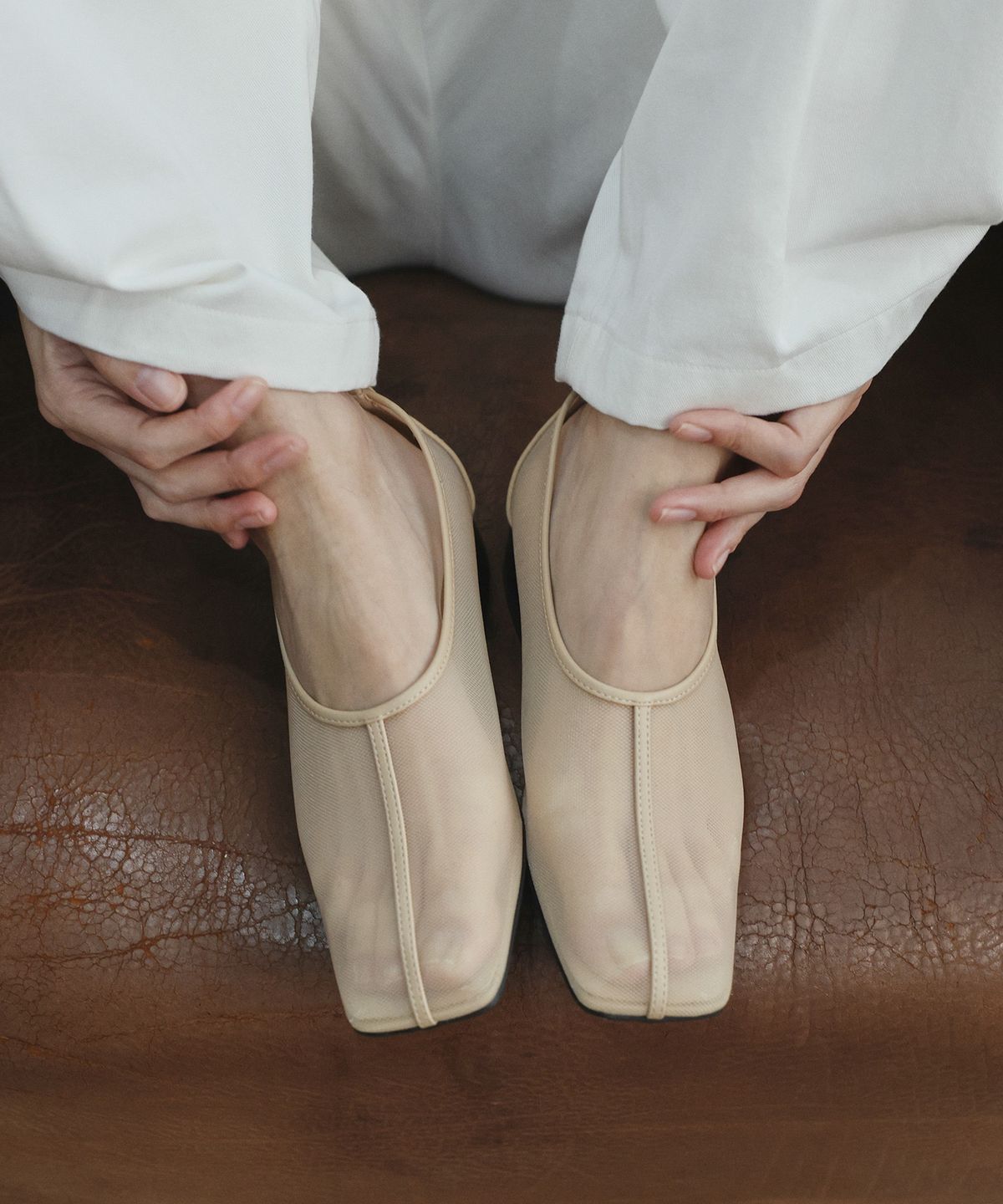 에퓨레(EPURE) NOS Square Mesh Flats (3color)