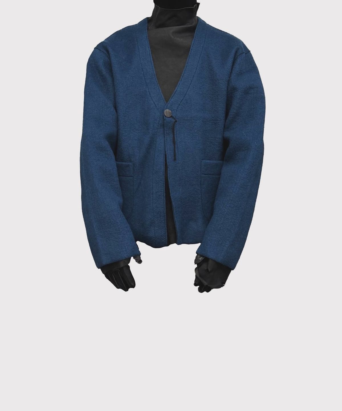 마이너스(MINUS) Cut Off 1B Cardigan(NEEDLE SHAGGY MOHAIR) - KLEIN