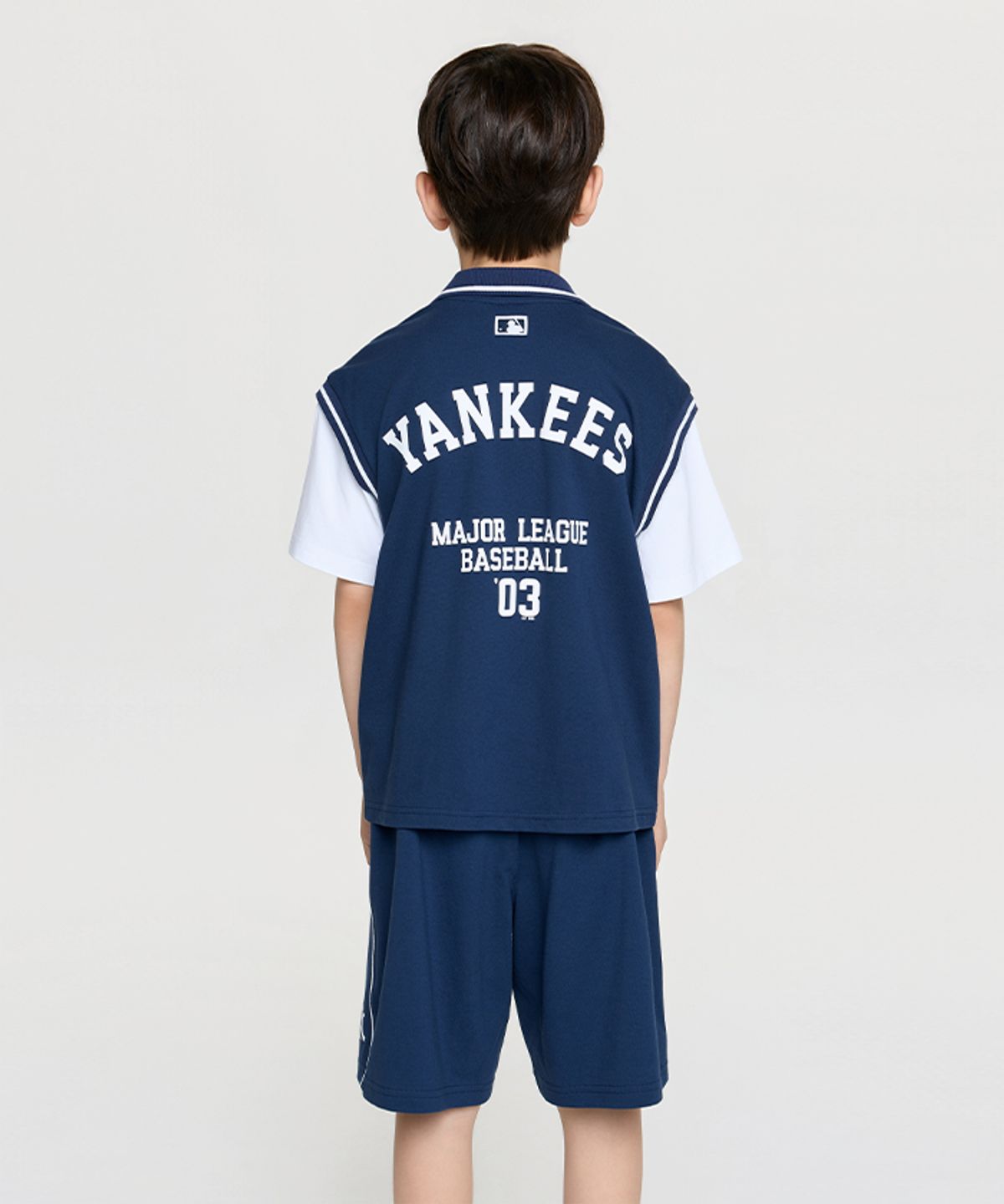 엠엘비 키즈(MLB KIDS) 스포티브 바시티 레이어드 티셔츠세트 NY (Navy)