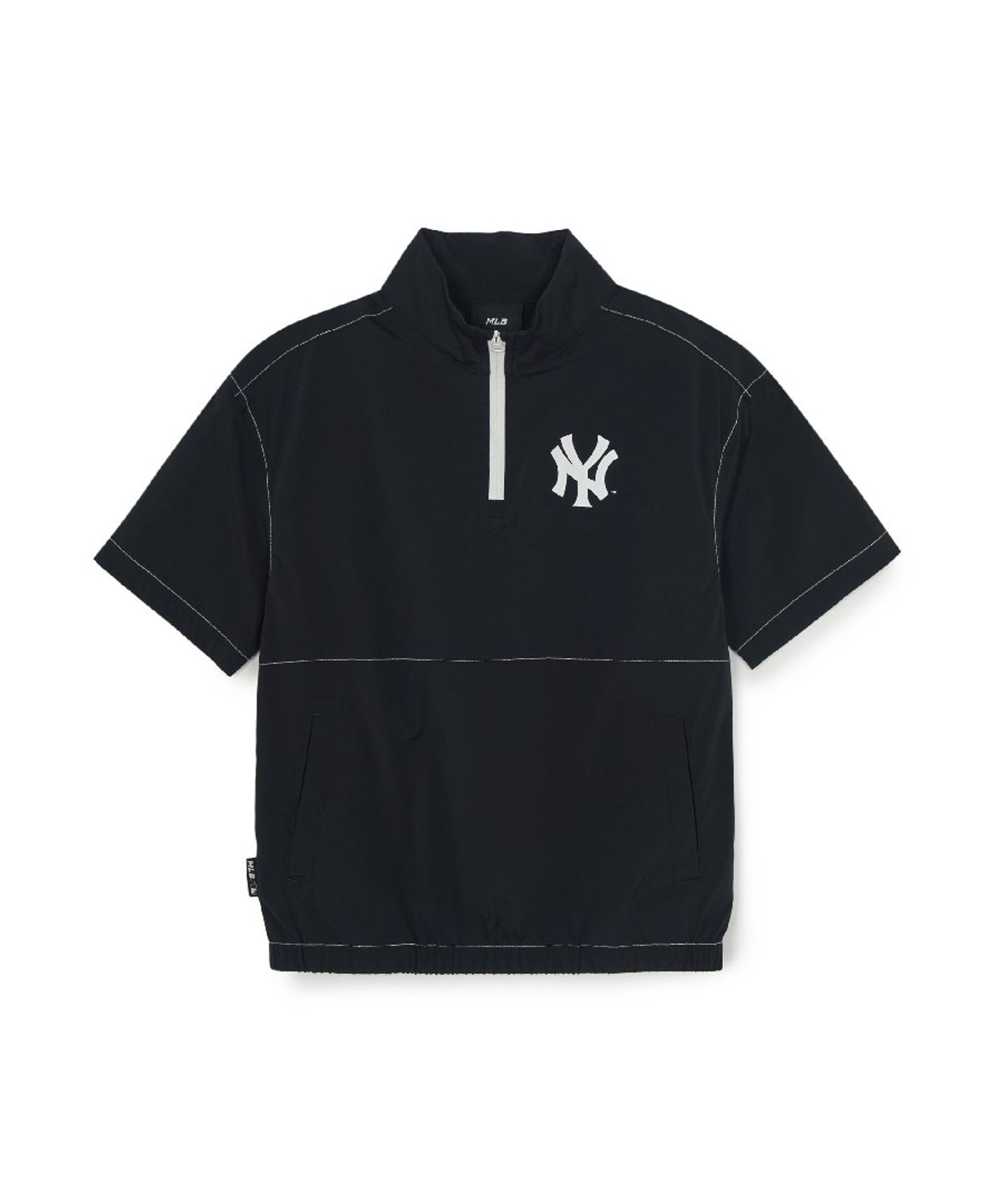 엠엘비 키즈(MLB KIDS) 스포티브 베이직 우븐 반팔 아노락 세트 NY (Black)