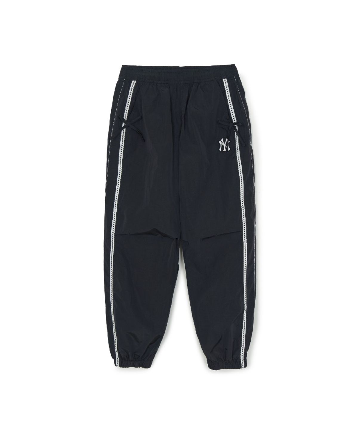 엠엘비 키즈(MLB KIDS) 스포티브 걸즈 레이스 와이드 조거 우븐팬츠 NY (Black)