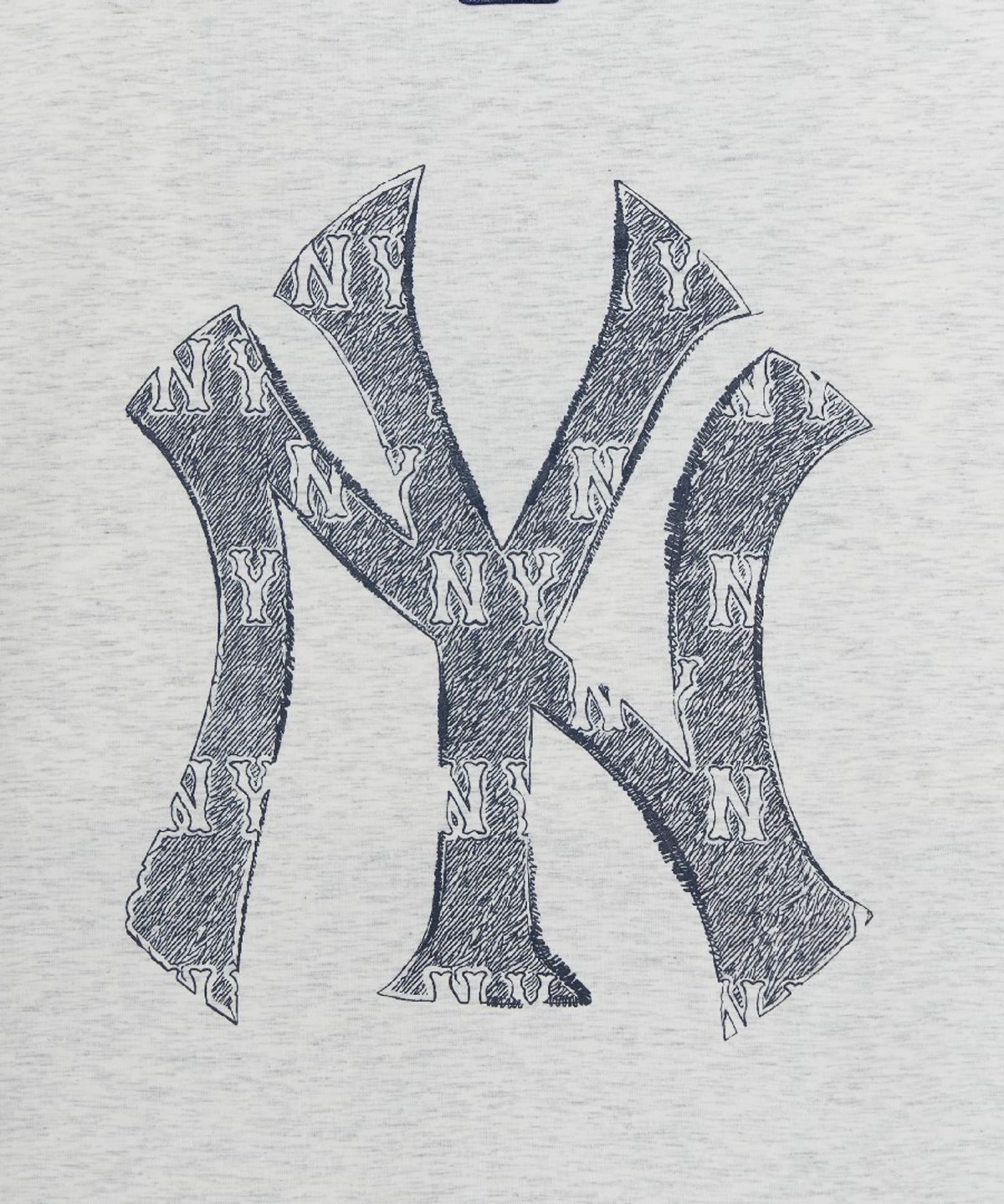 엠엘비 키즈(MLB KIDS) 스트릿 모노그램 빅럭스 티셔츠 NY (L.Melange Grey)