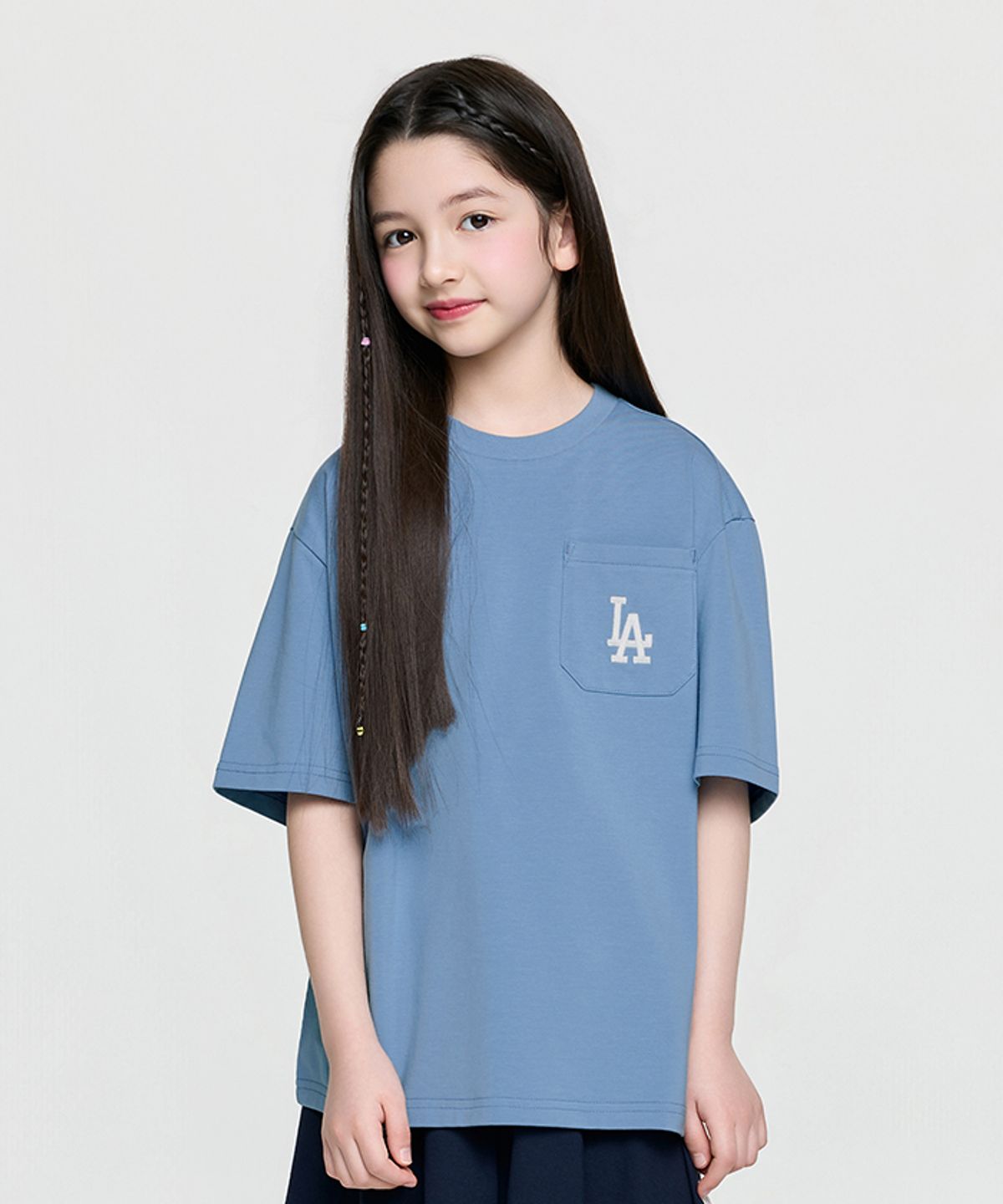 엠엘비 키즈(MLB KIDS) 스트릿 모노베어 썸머 아트웍 티셔츠 LA (Blue)
