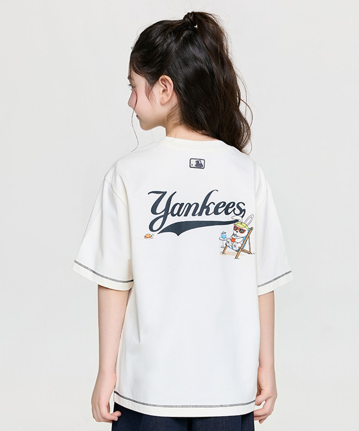 엠엘비 키즈(MLB KIDS) 스트릿  모노래빗 썸머 아트웍 티셔츠 NY (L.Beige)