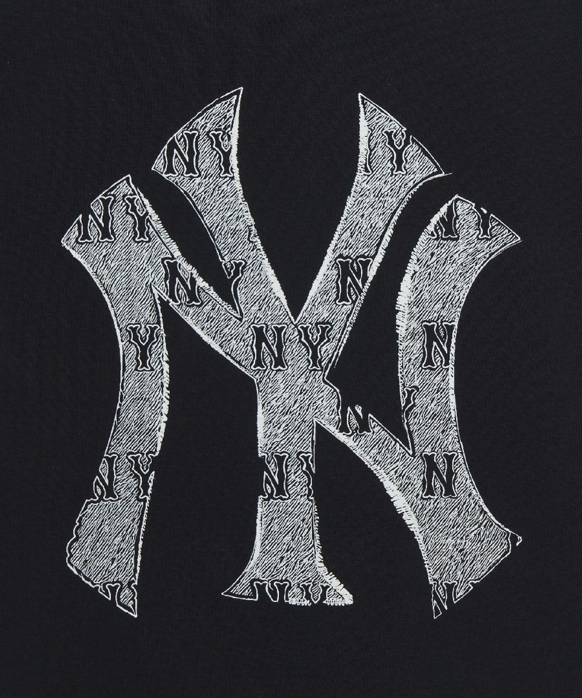 엠엘비 키즈(MLB KIDS) 스트릿 모노그램 빅럭스 티셔츠 NY (Black)