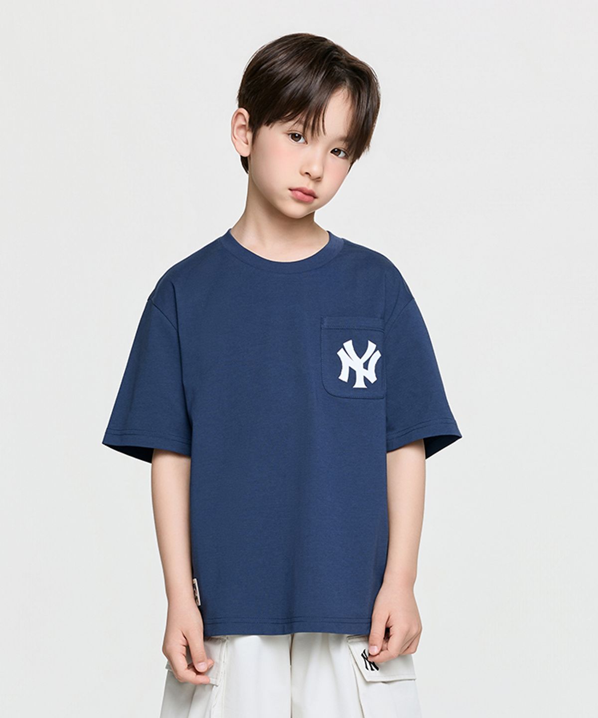 엠엘비 키즈(MLB KIDS) 스트릿 베이직 클래식쿠퍼스 로고 티셔츠 NY (Navy)