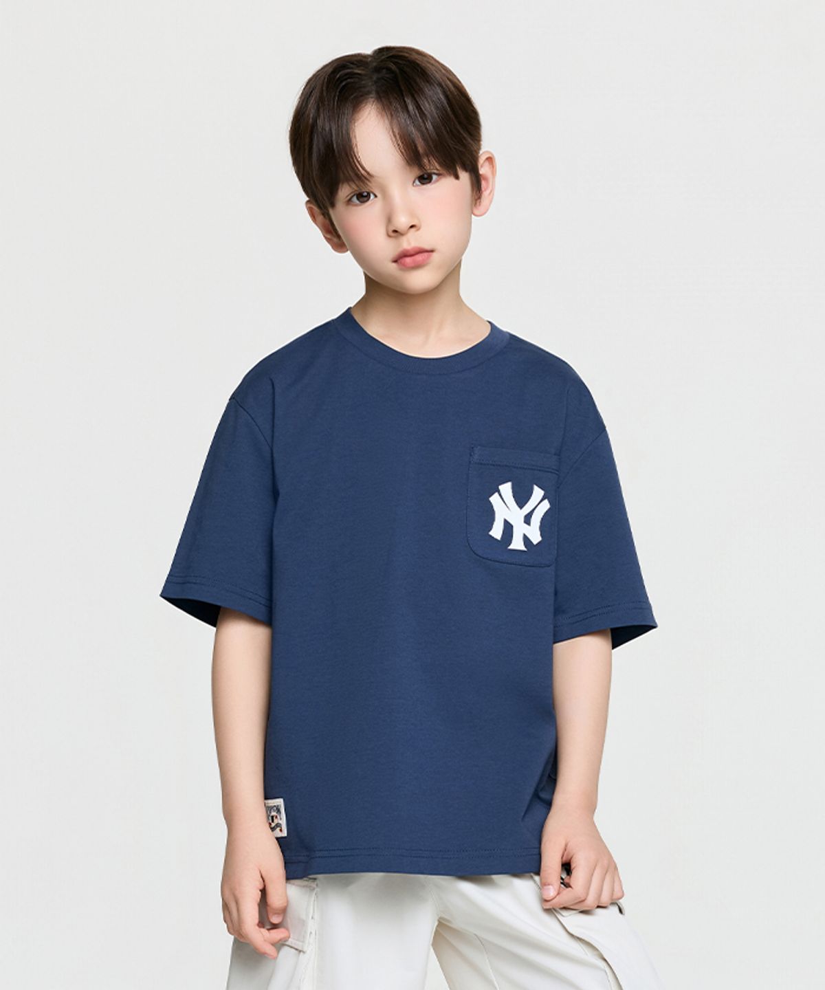 엠엘비 키즈(MLB KIDS) 스트릿 베이직 클래식쿠퍼스 로고 티셔츠 NY (Navy)