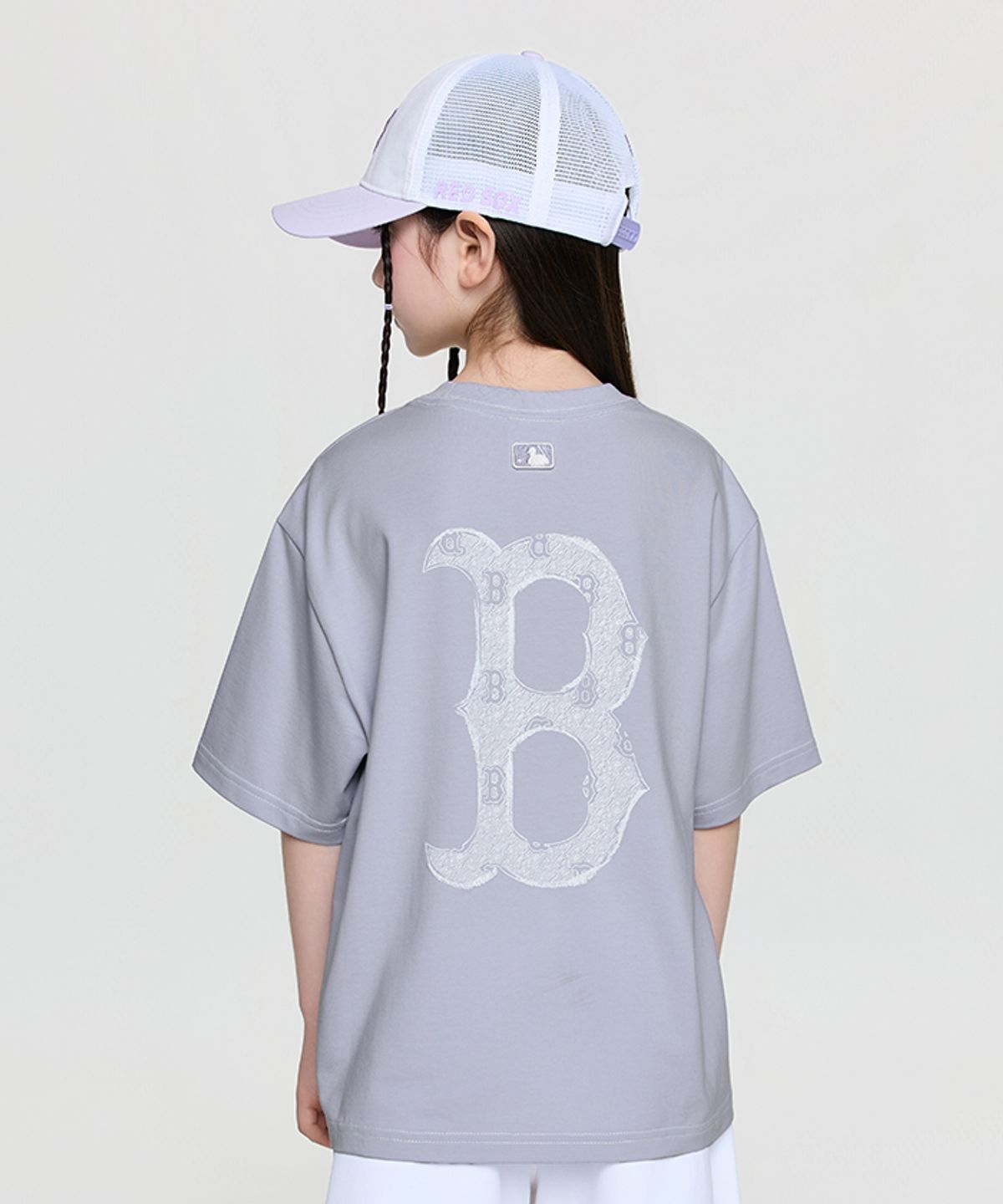 엠엘비 키즈(MLB KIDS) 스트릿 모노그램 빅럭스 티셔츠 BOS (Mg.Lavender)