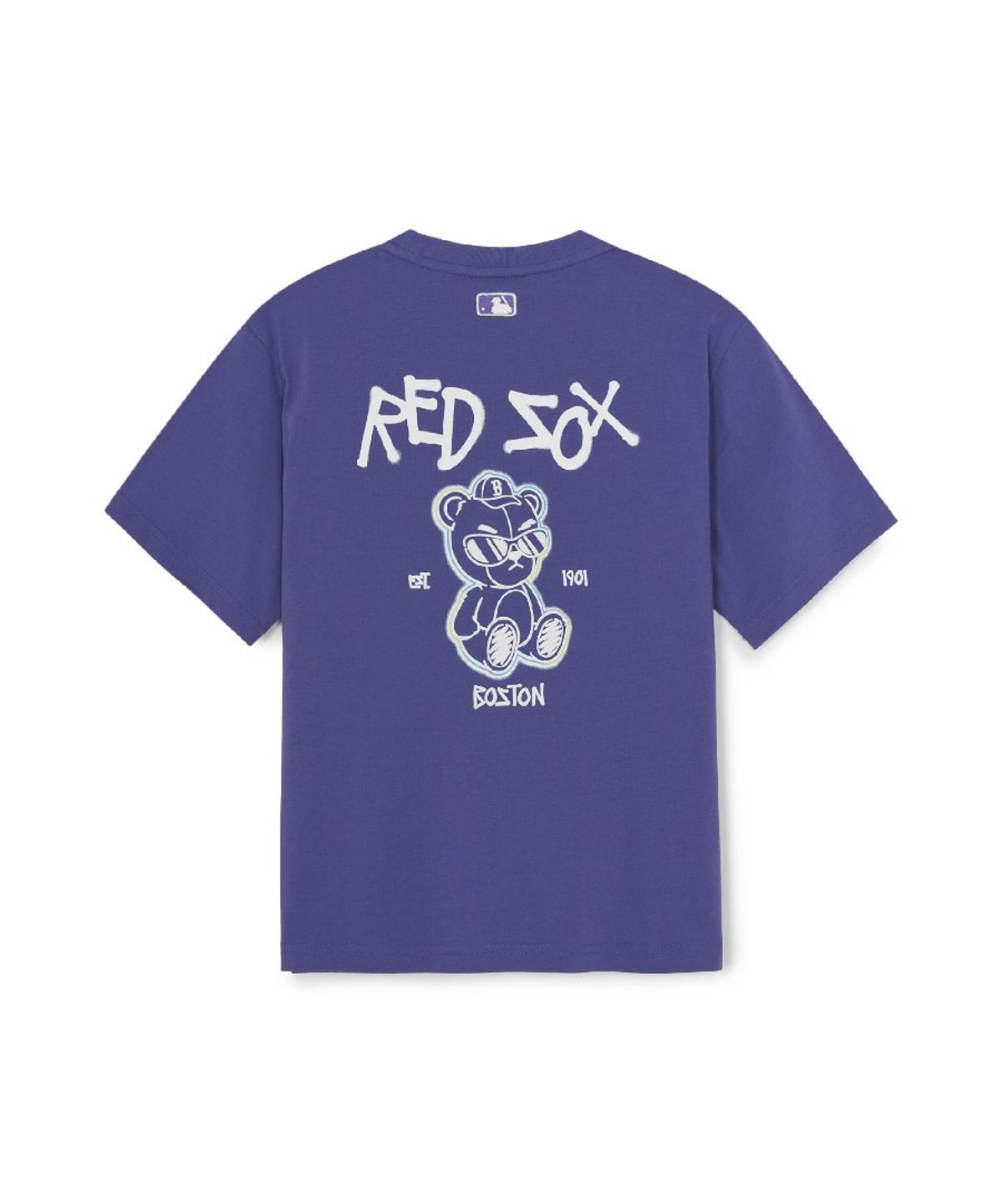 엠엘비 키즈(MLB KIDS) 스트릿 메가베어 라인 아트웍 티셔츠 BOS (D.Violet)