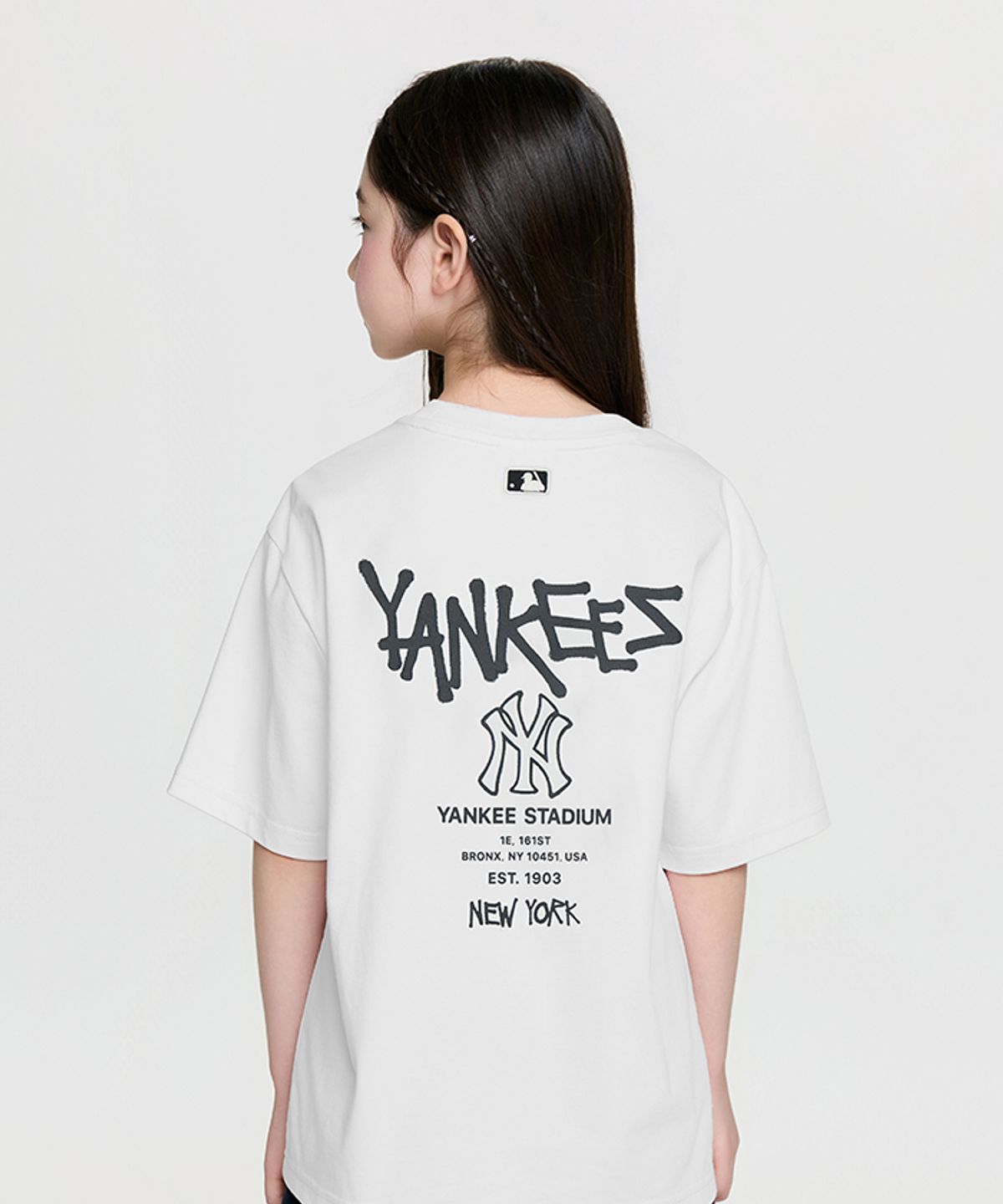 엠엘비 키즈(MLB KIDS) 스트릿 베이직 아트웍 티셔츠 NY (White)